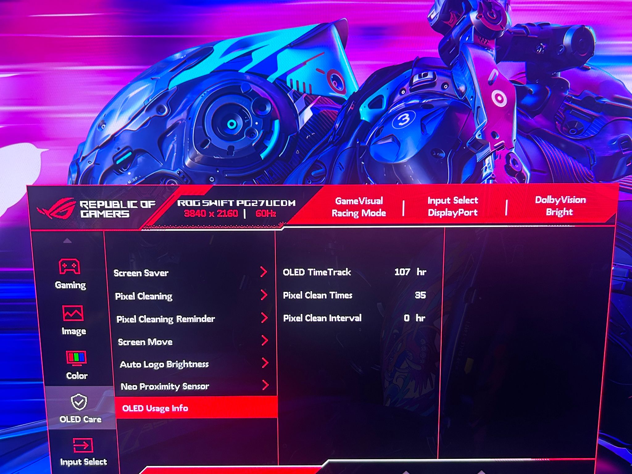 ASUS ROG QD-OLED 27" 4K (3840x2160) 240Hz Gaming Monitor PG27UCDM (Screen Protector Still Attached!)