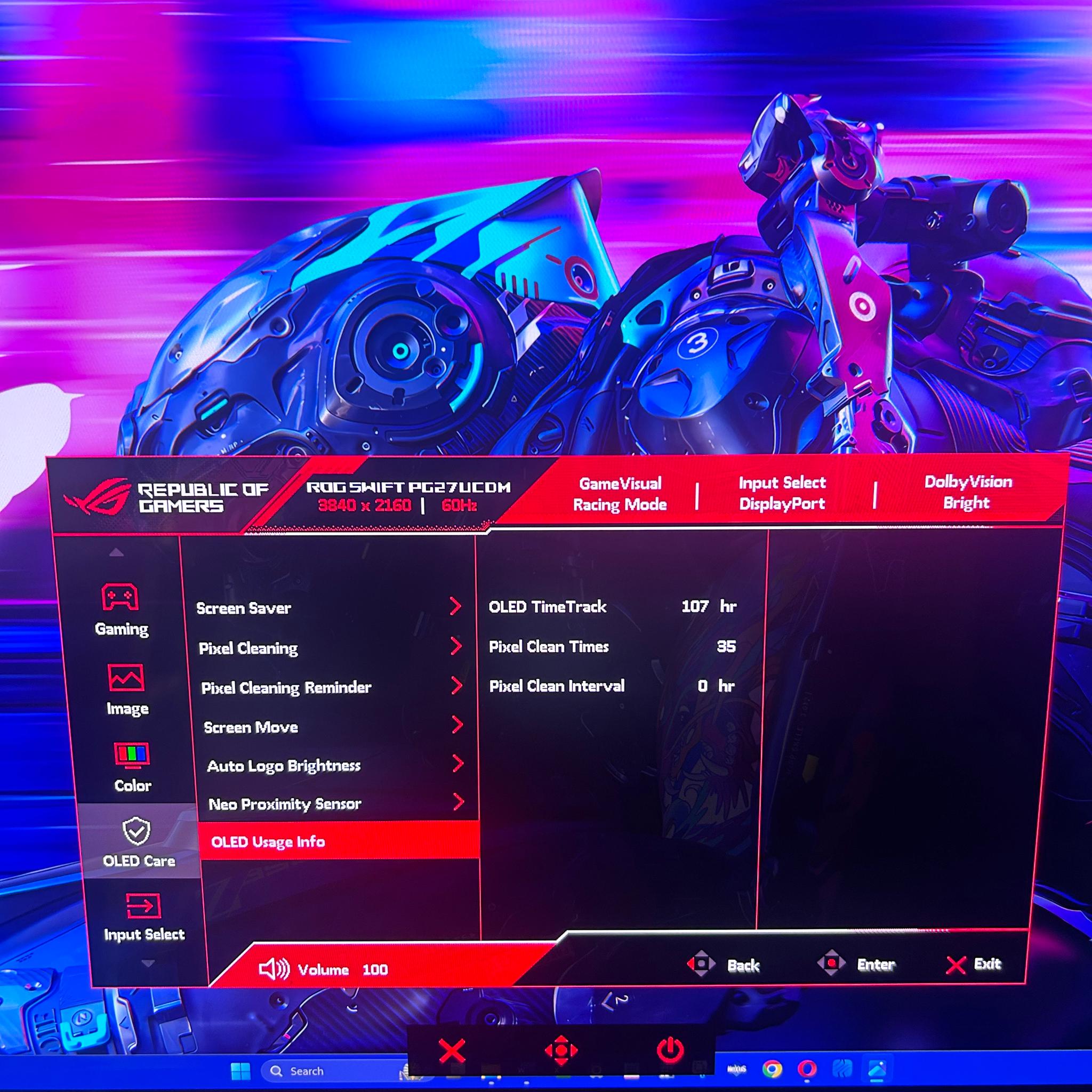 ASUS ROG QD-OLED 27" 4K (3840x2160) 240Hz Gaming Monitor PG27UCDM (Screen Protector Still Attached!)