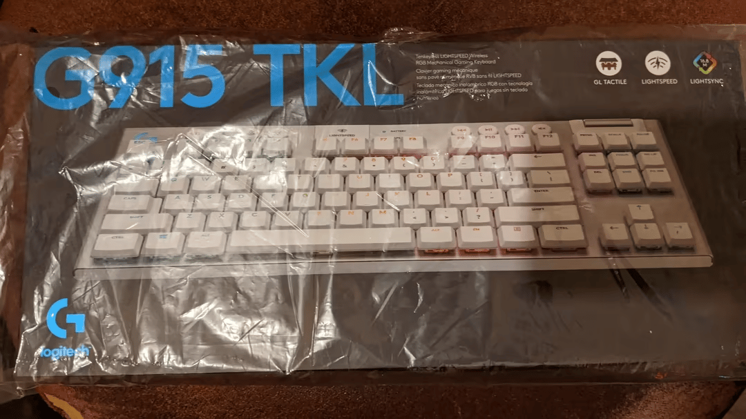 BNIB Logitech G915 TKL Wireless Gaming Keyboard, GL Tactile Switches, White