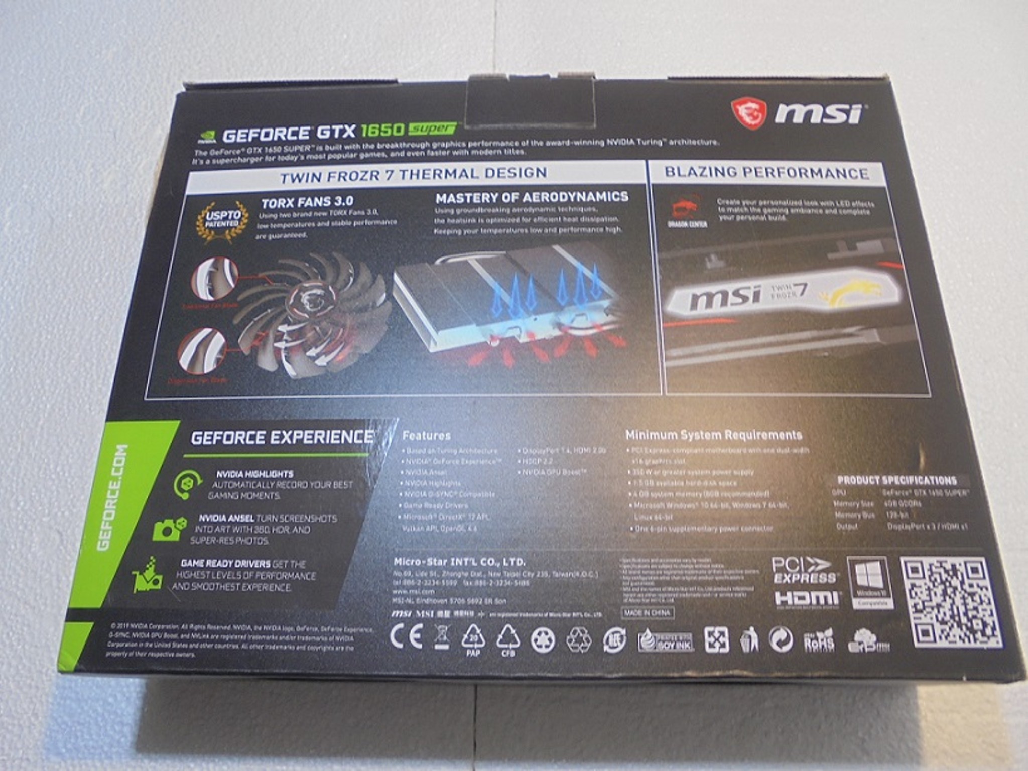 MSI GTX 1650 Gaming Super X