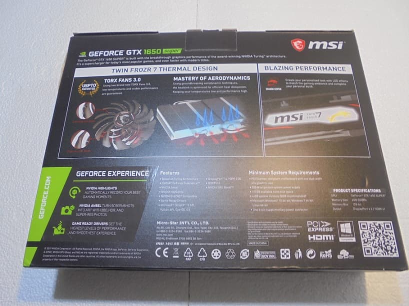MSI GTX 1650 Gaming Super X