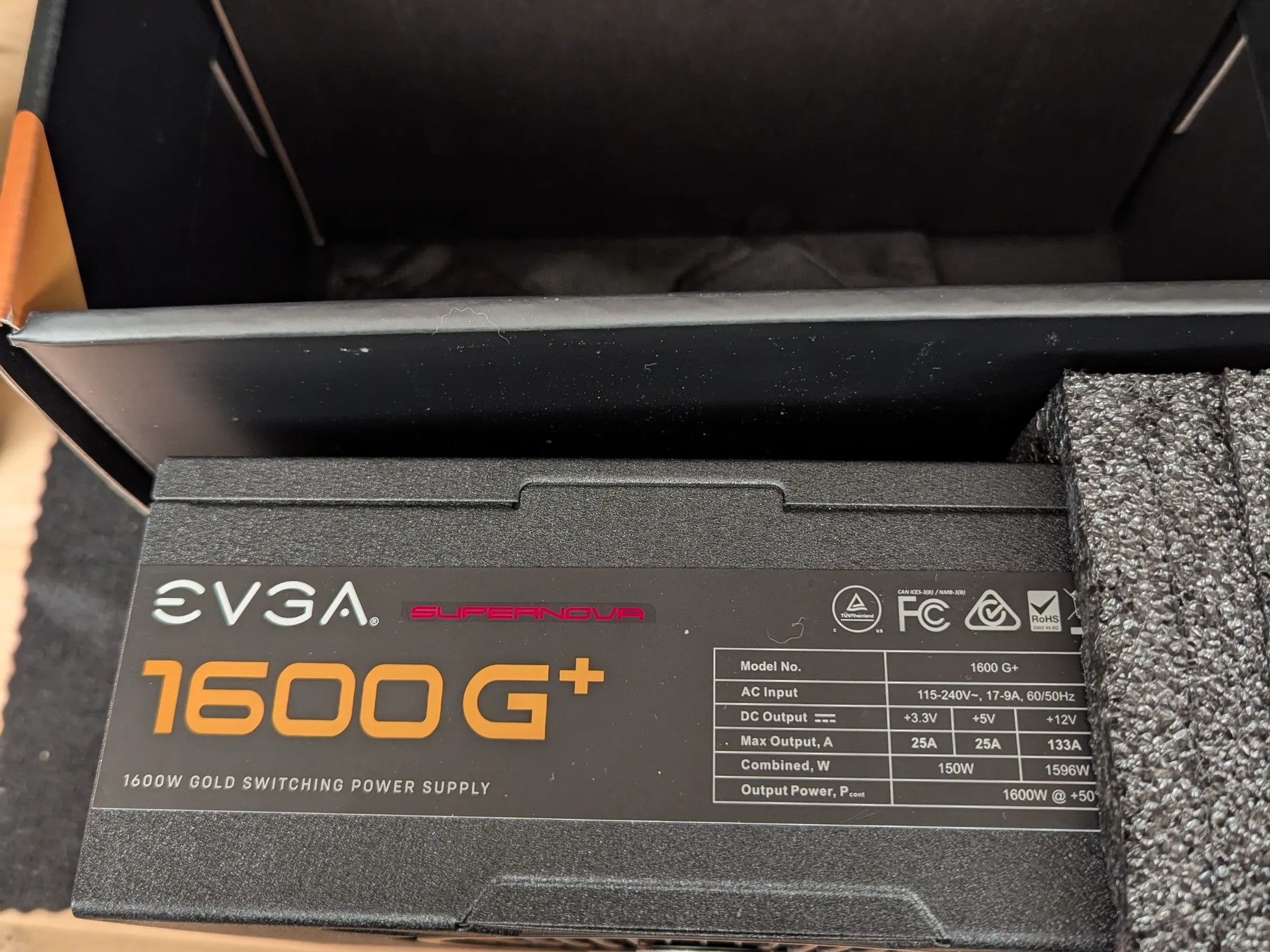 💥 EVGA SuperNOVA 1600 G+ | 80+ Gold 1600W PSU – Monster Power Supply with ALL CABLES