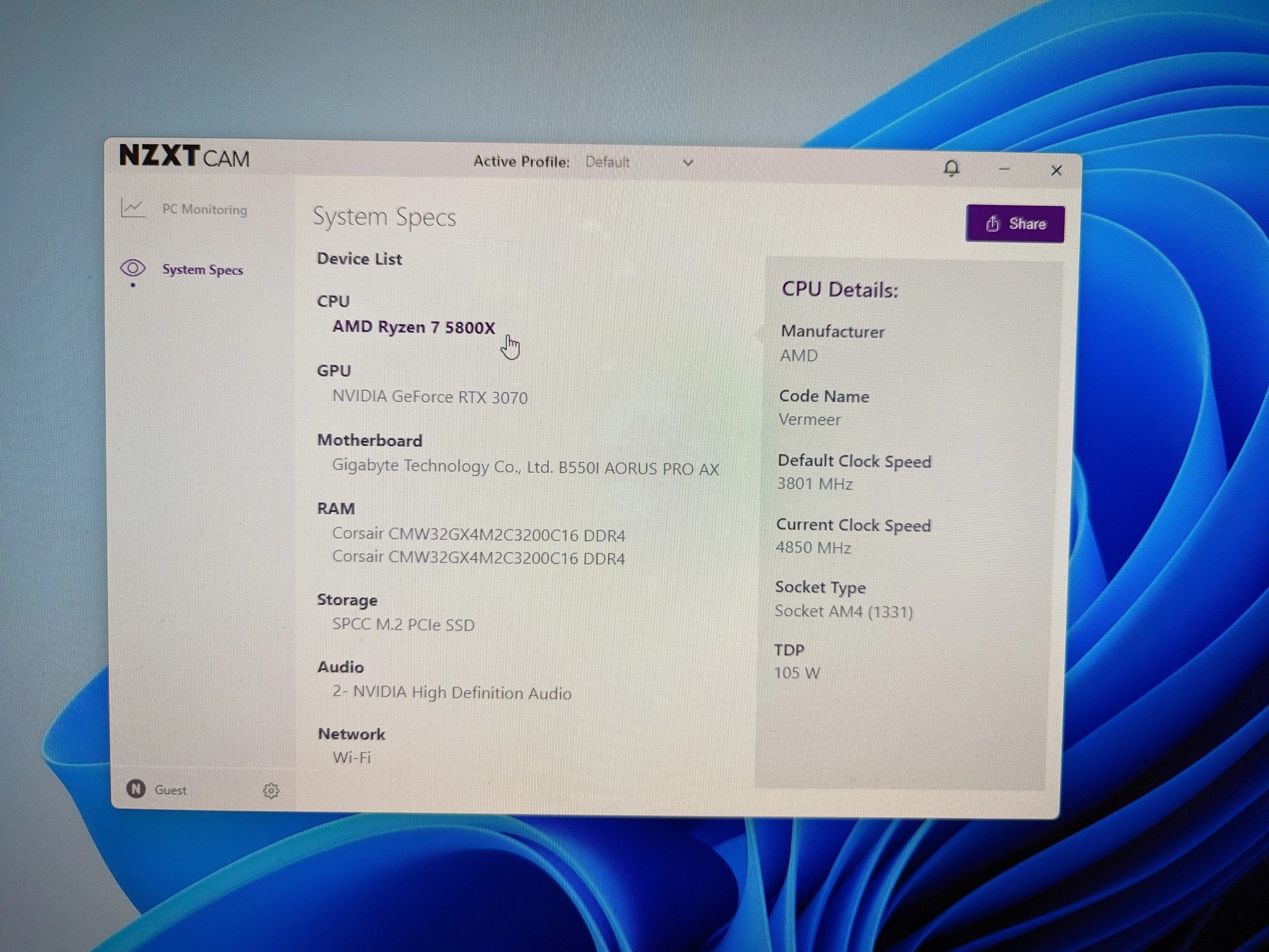 JT-4 | Ryzen 7 5800X | RTX 3070 | 32GB RAM | 1TB SSD | Wi-Fi | Windows 11 Pro