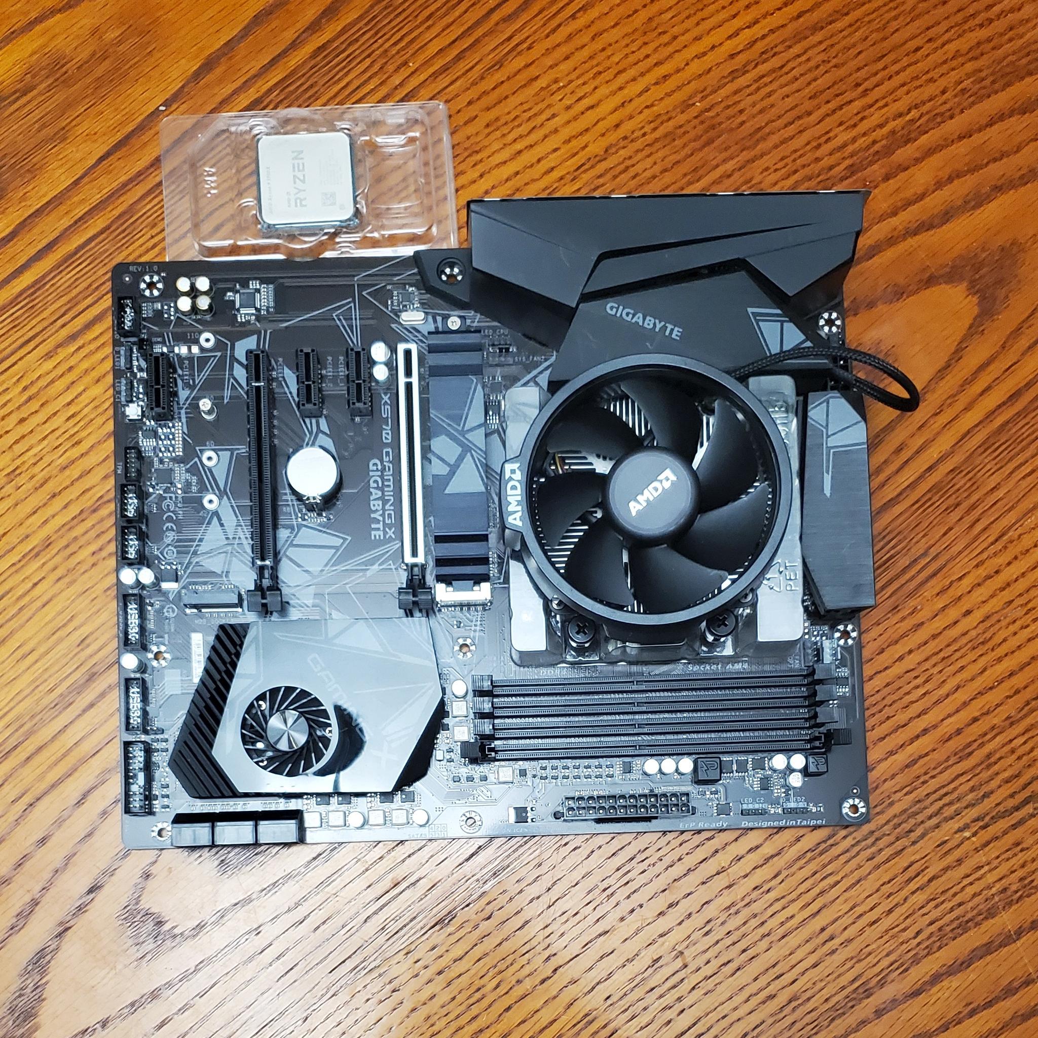 COMBO Pre-owned Gigabyte X570 Gaming MoB Plus AMD Ryzen 9 5950X CPU & AMD CPU Fan & Heatsink Bundle