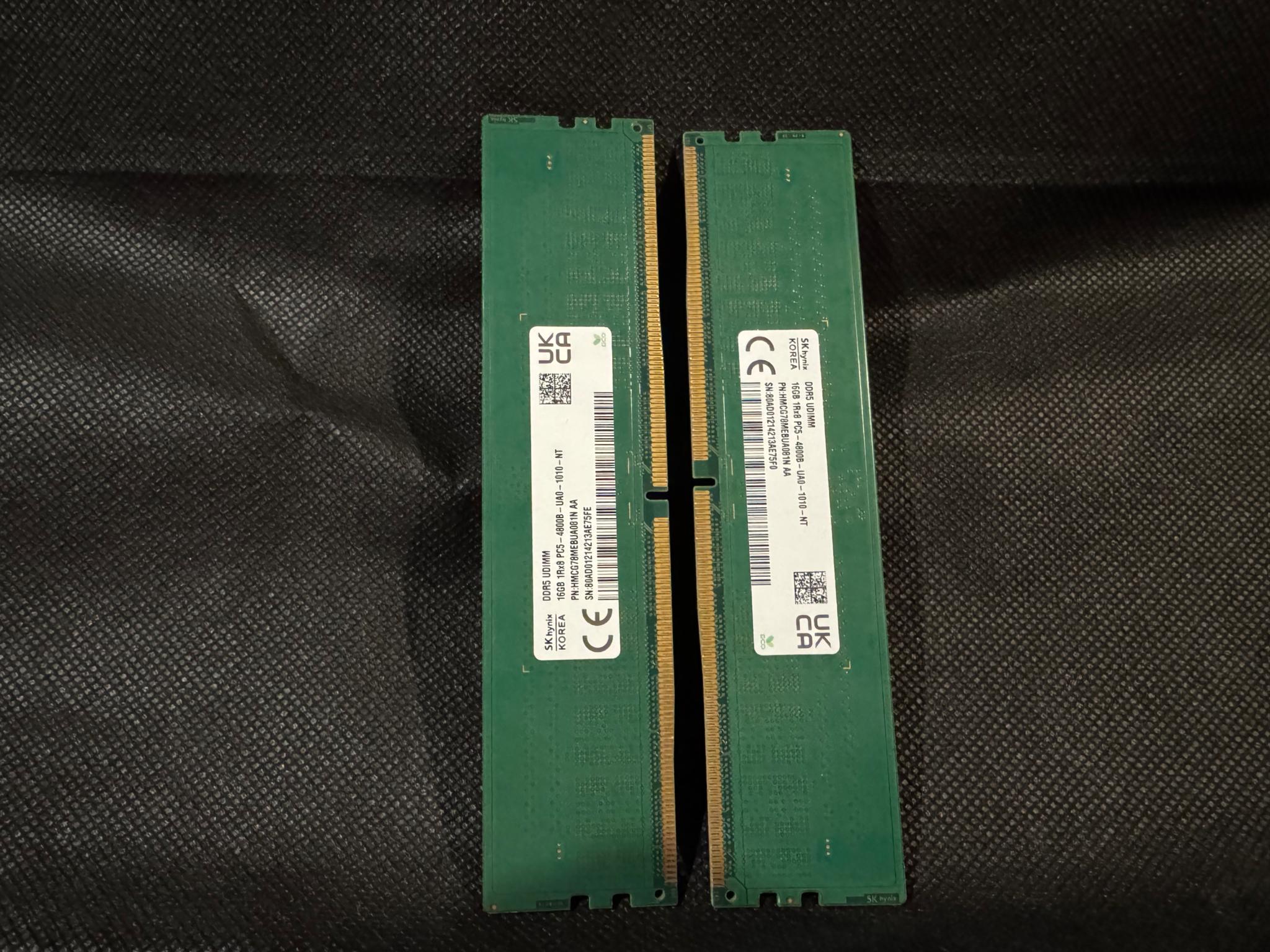 DDR5 DIMM (2x16GB) (32GB TOTAL) RAM @4800Mhz