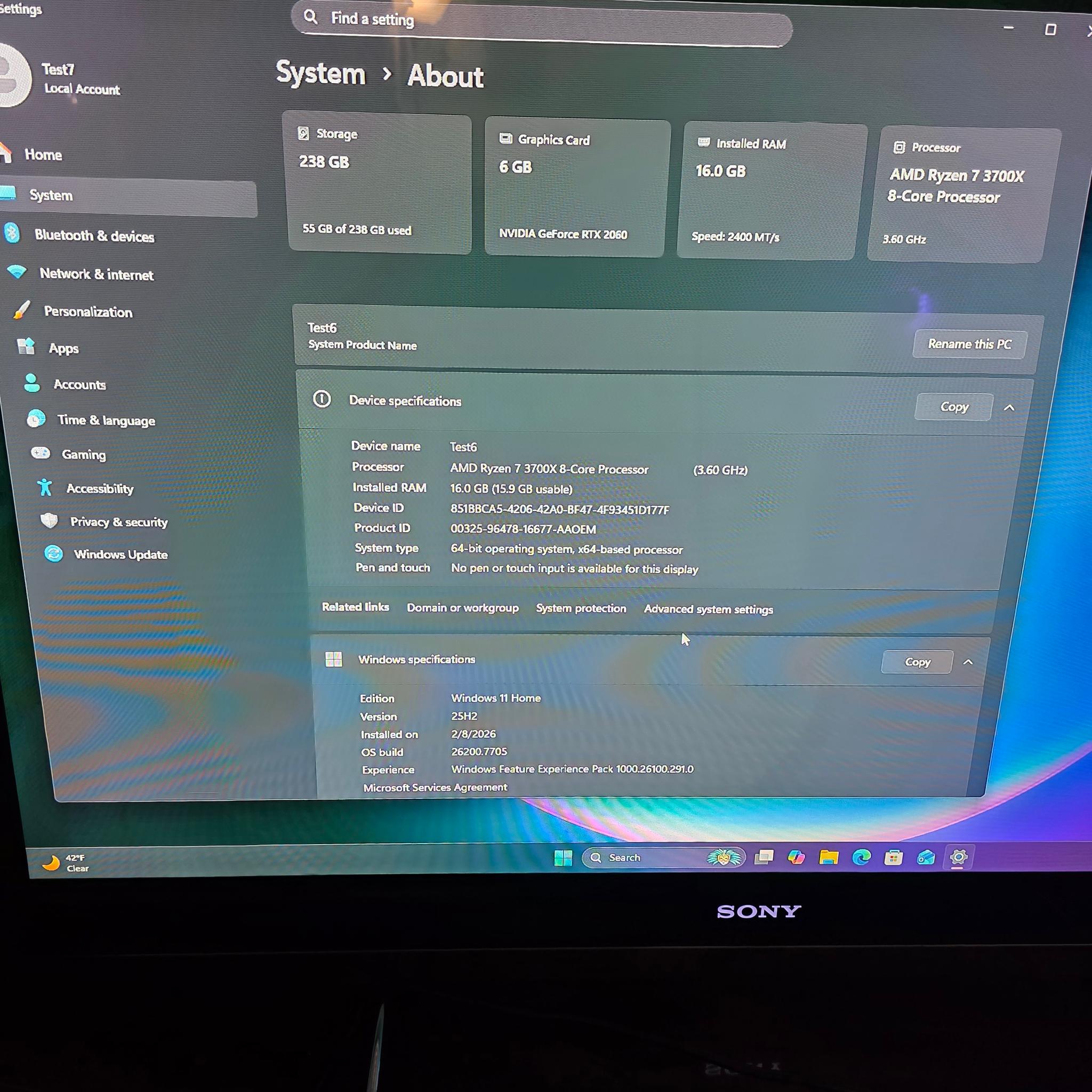 For sale! Custom AMD Ryzen 7 3700x Build/with a rog strix 2060 oc