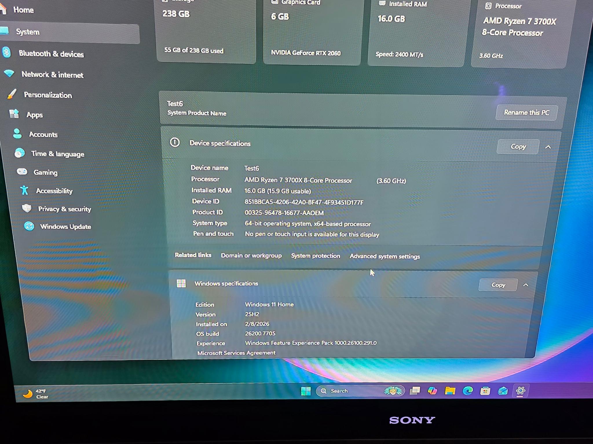 For sale! Custom AMD Ryzen 7 3700x Build/with a rog strix 2060 oc