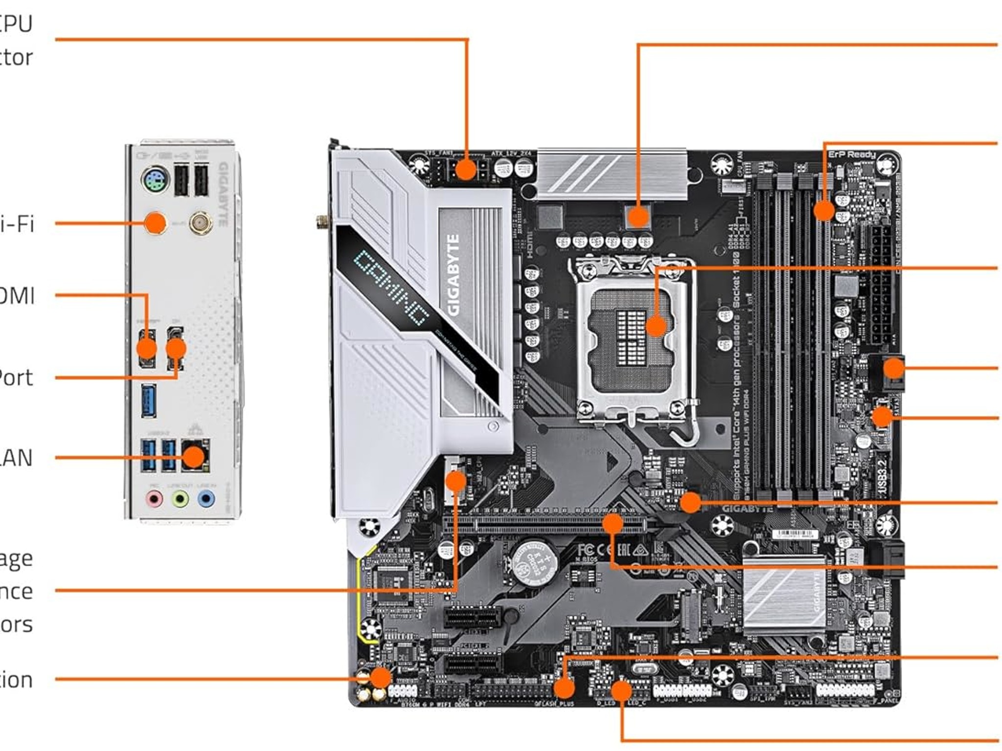 GIGABYTE B760M Gaming Plus WiFi DDR4 LGA 1700 Intel B760 Micro ATX Motherboard