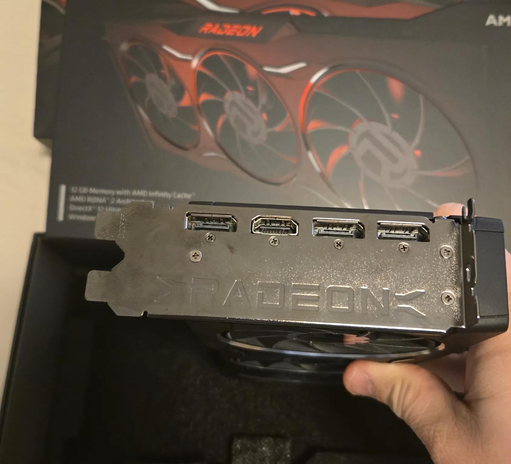 AMD Reference card. 6750XT, 12GB DDR6, 1440P powerhouse.