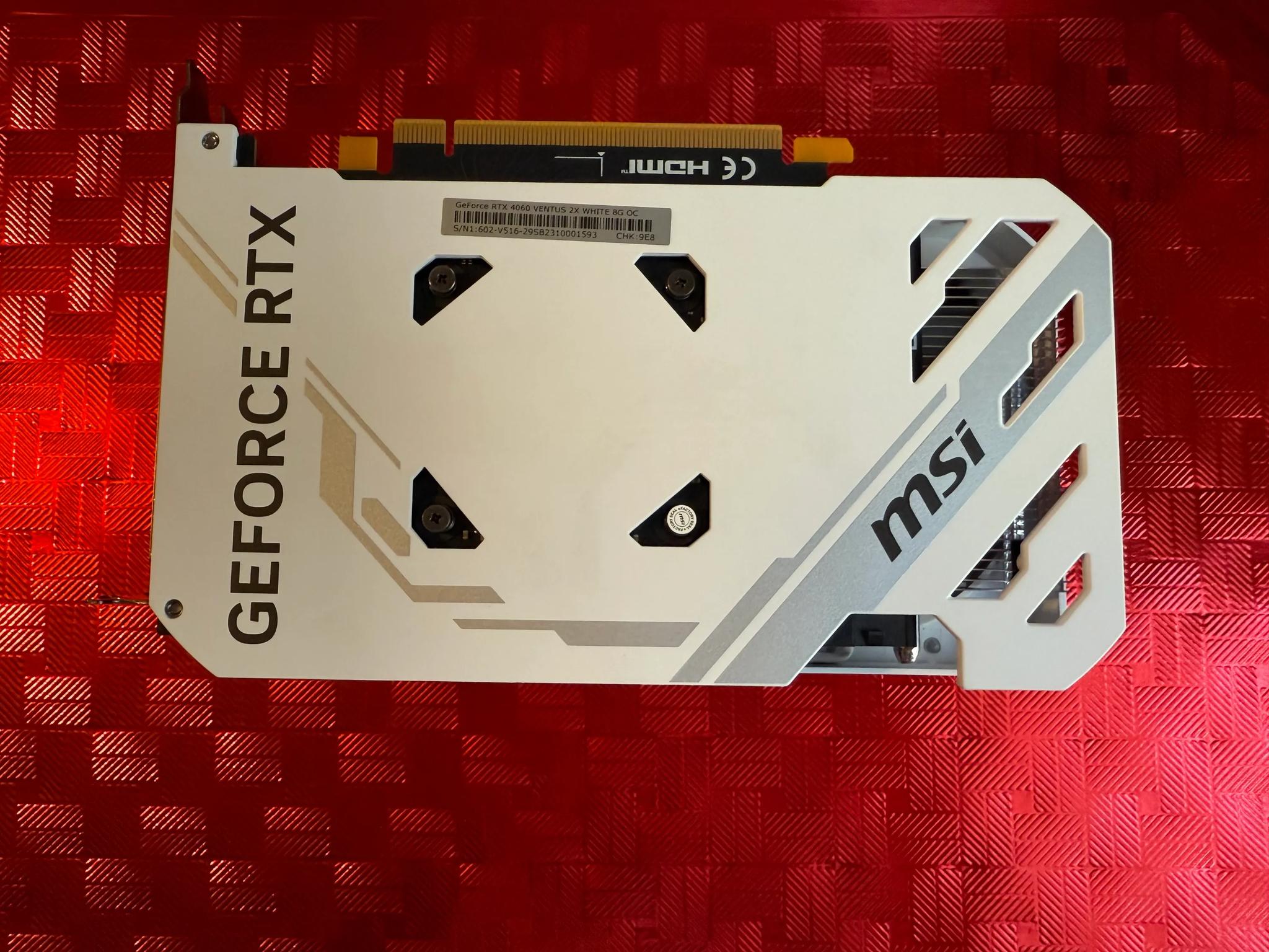 MSI GeForce RTX 4060 Ventus 2X [WHITE] 8GB GDDR6 – Gently Used