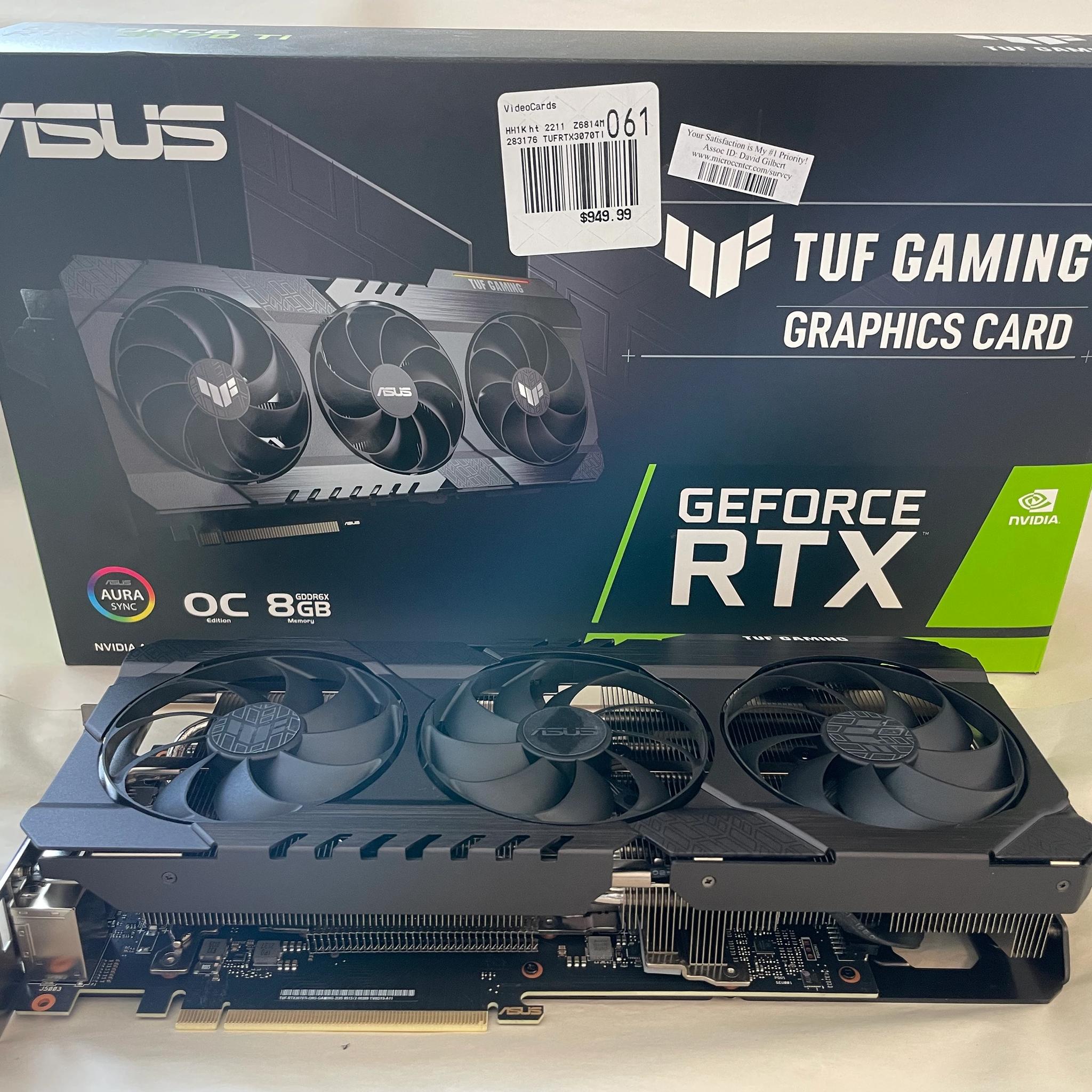 Asus TUF OC Nvidia 3070 Ti 8 GB