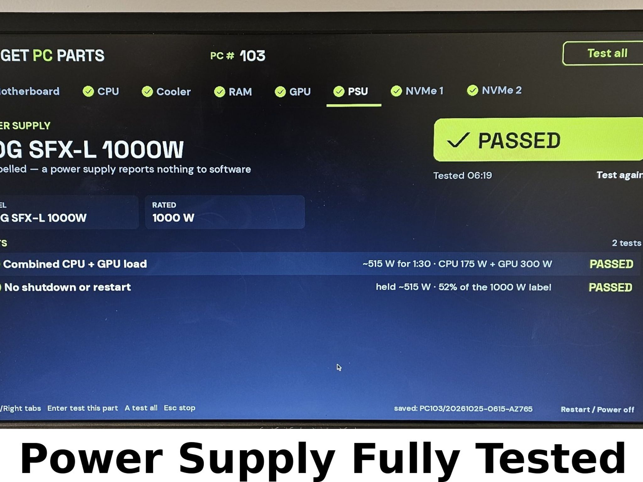 1000 Watt PSU ASUS ROG Loki SFX-L Power Supply