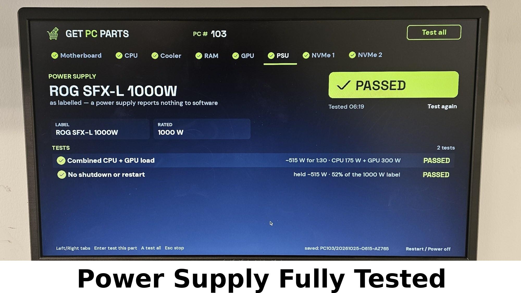 1000 Watt PSU ASUS ROG Loki SFX-L Power Supply