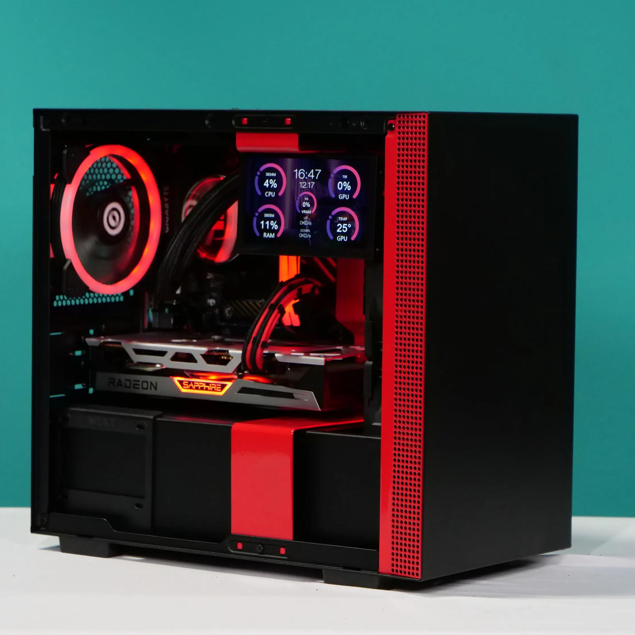 UCW Ready to Play "Seeing Red" ITX Build (Ryzen 5-5600x + RX 6600XT 8gb + 32gb RAM) Free Shipping!