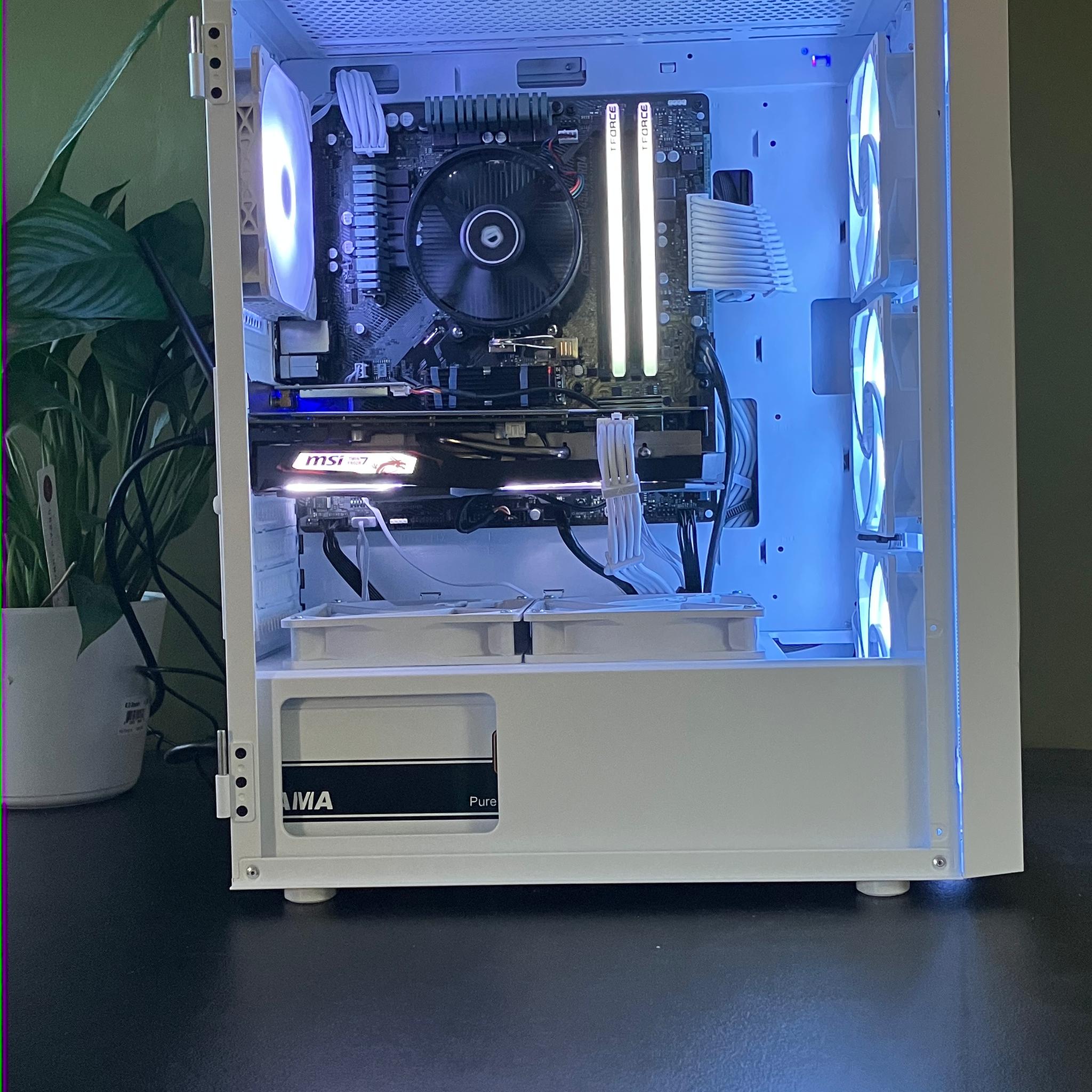 🦃Black Friday Sale! 🦃White RGB Gaming PC Ryzen 5 Nvidia GTX 1660 SUPER 16 gb 512gb Wifi Win11pro