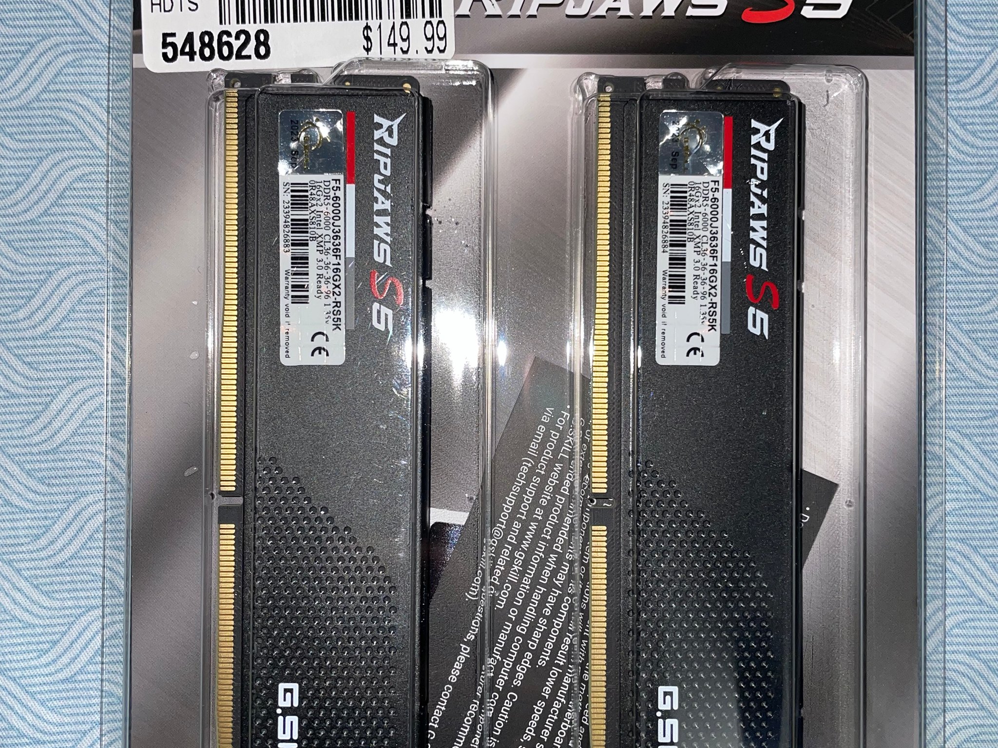 G.Skill Ripjaws S5 32GB DDR5-6000