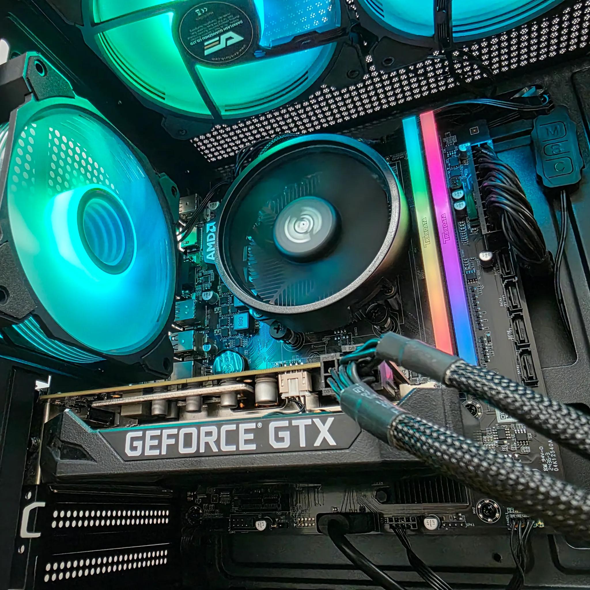 1080p Custom Gaming PC Computer (Ryzen R5 6 Core, GTX 1660 Super, 16 gb DDR4)