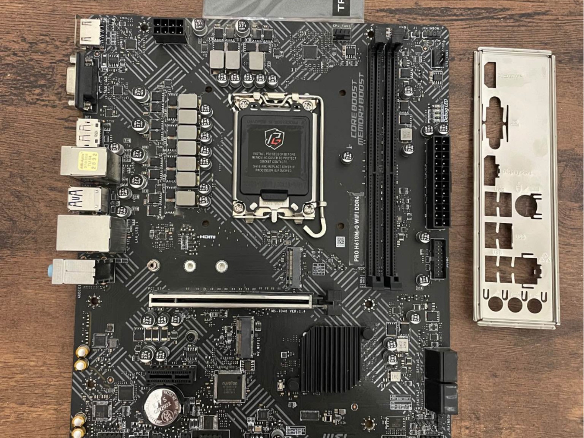 MSI PRO H610M-G WIFI DDR4 ProSeries LGA 1700 DDR4 M.2 mATX Motherboard