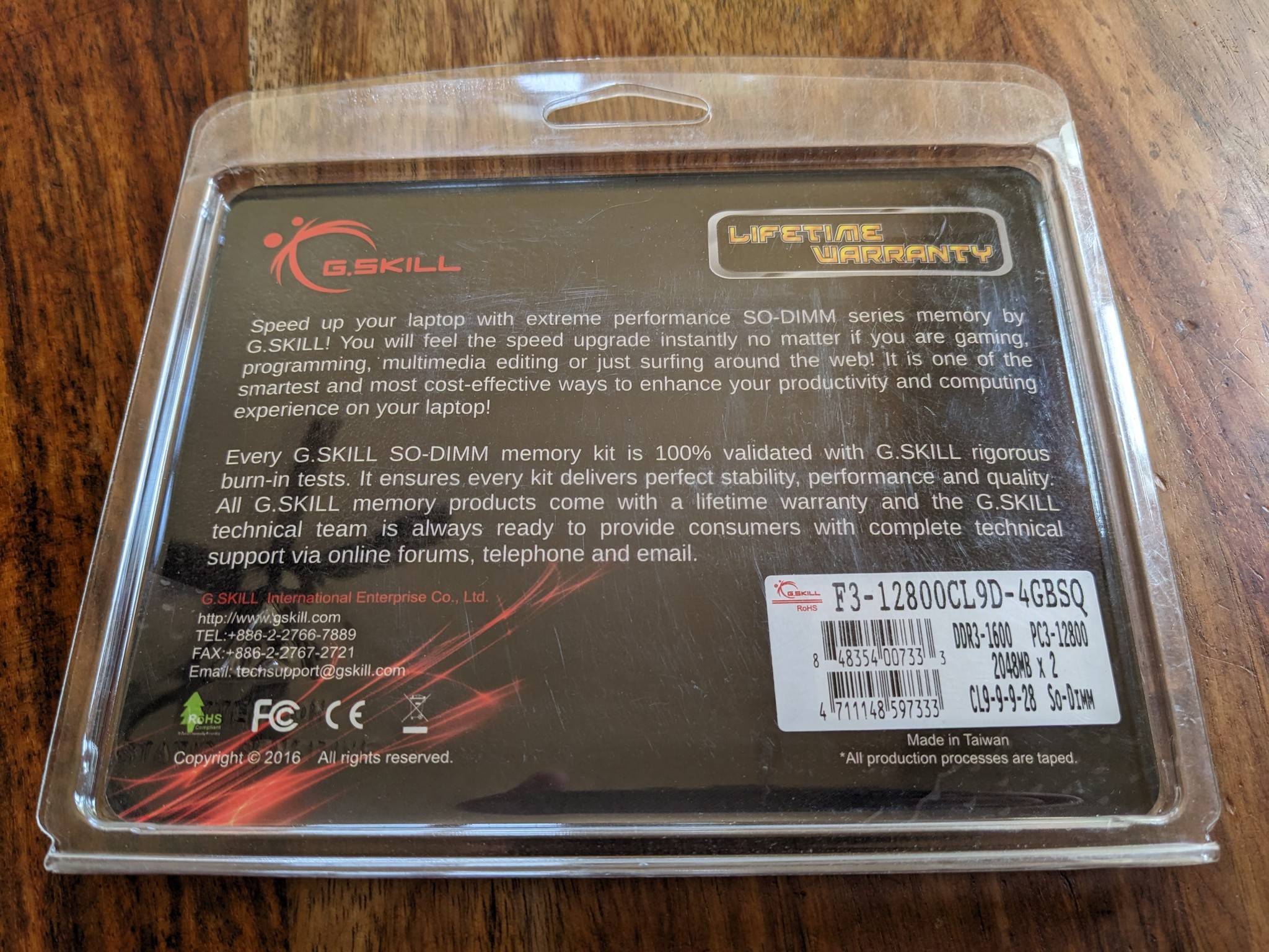 4GB of DDR3 Laptop RAM-Untested- Ripjaw Kit IOB