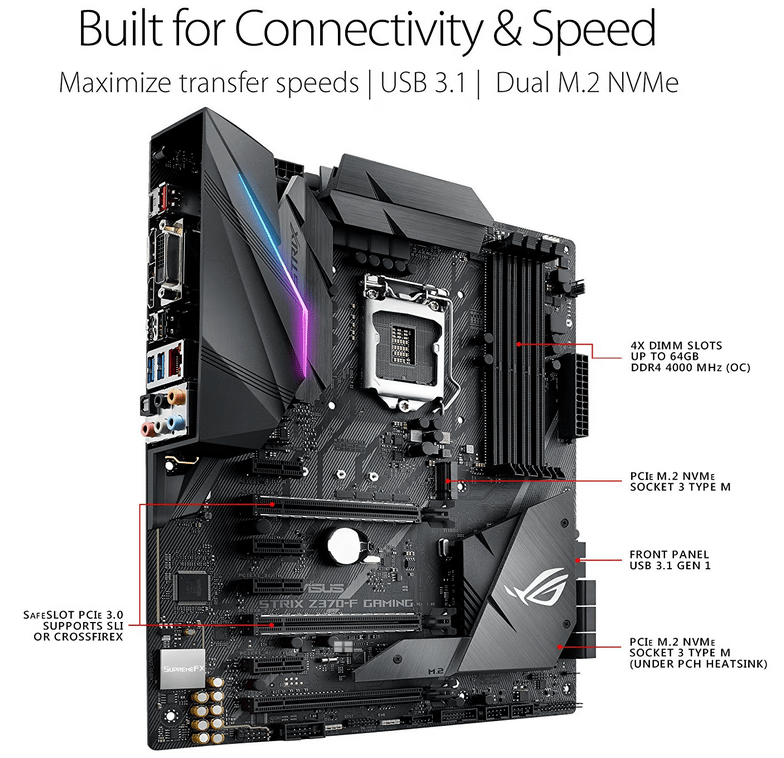 NEW Asus ROG STRIX Z370-F GAMING ATX LGA1151 Motherboard (Intel 8th & 9th Gen CPUs)