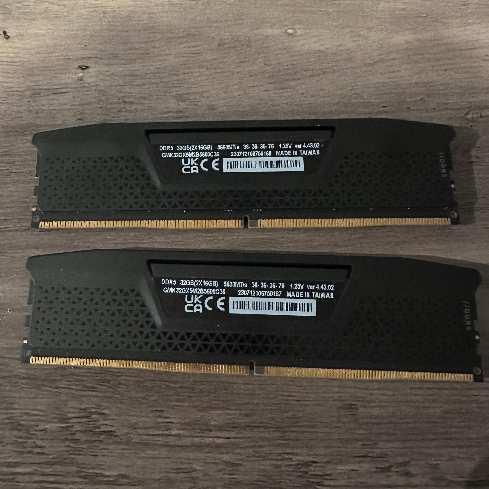 Corsair Vengeance DDR5 32GB (2x16) 5600 MT/s