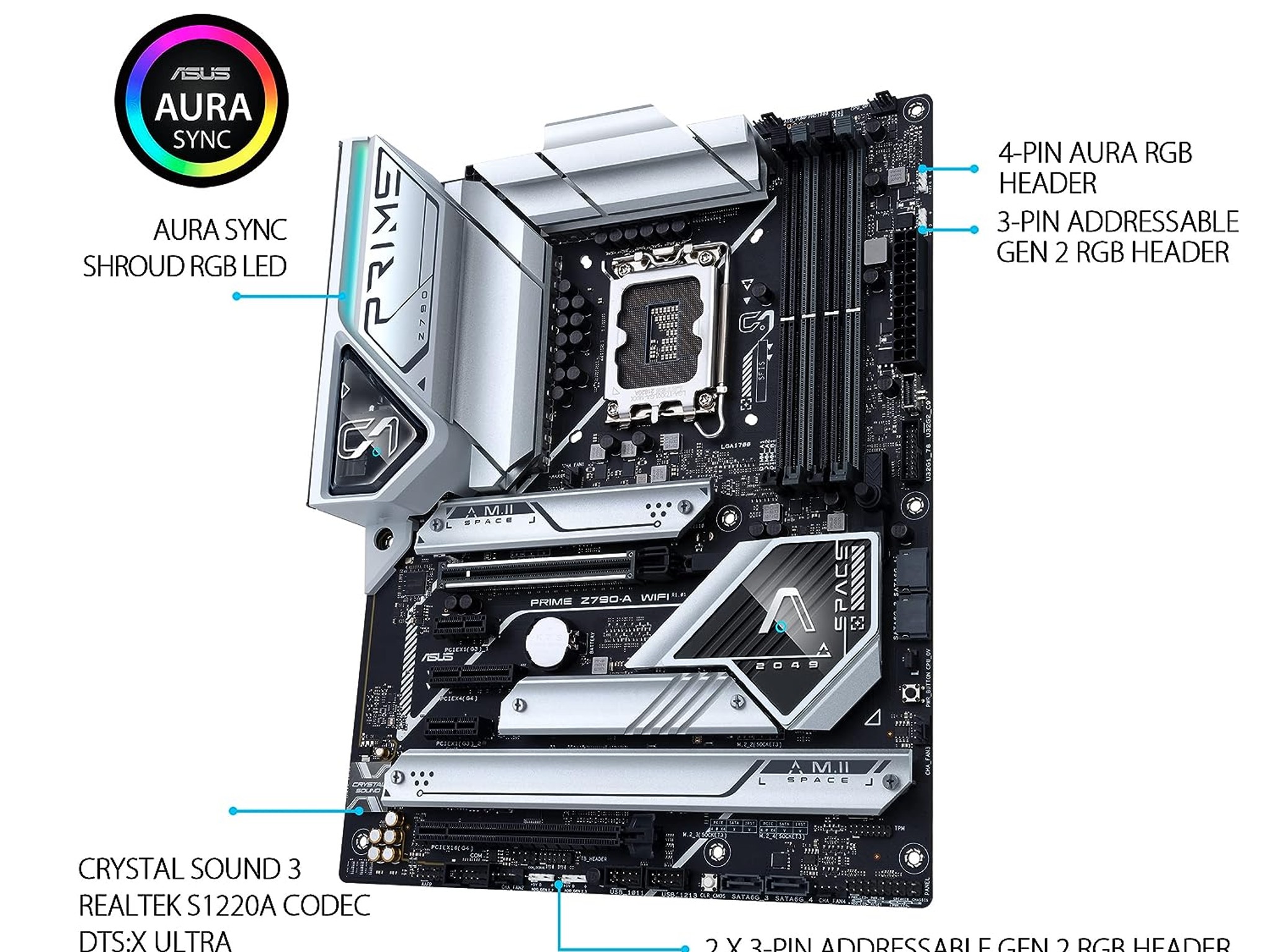 ASUS PRIME Z790-A WIFI Intel LGA 1700 Z790 ATX M.2 Desktop Motherboard A