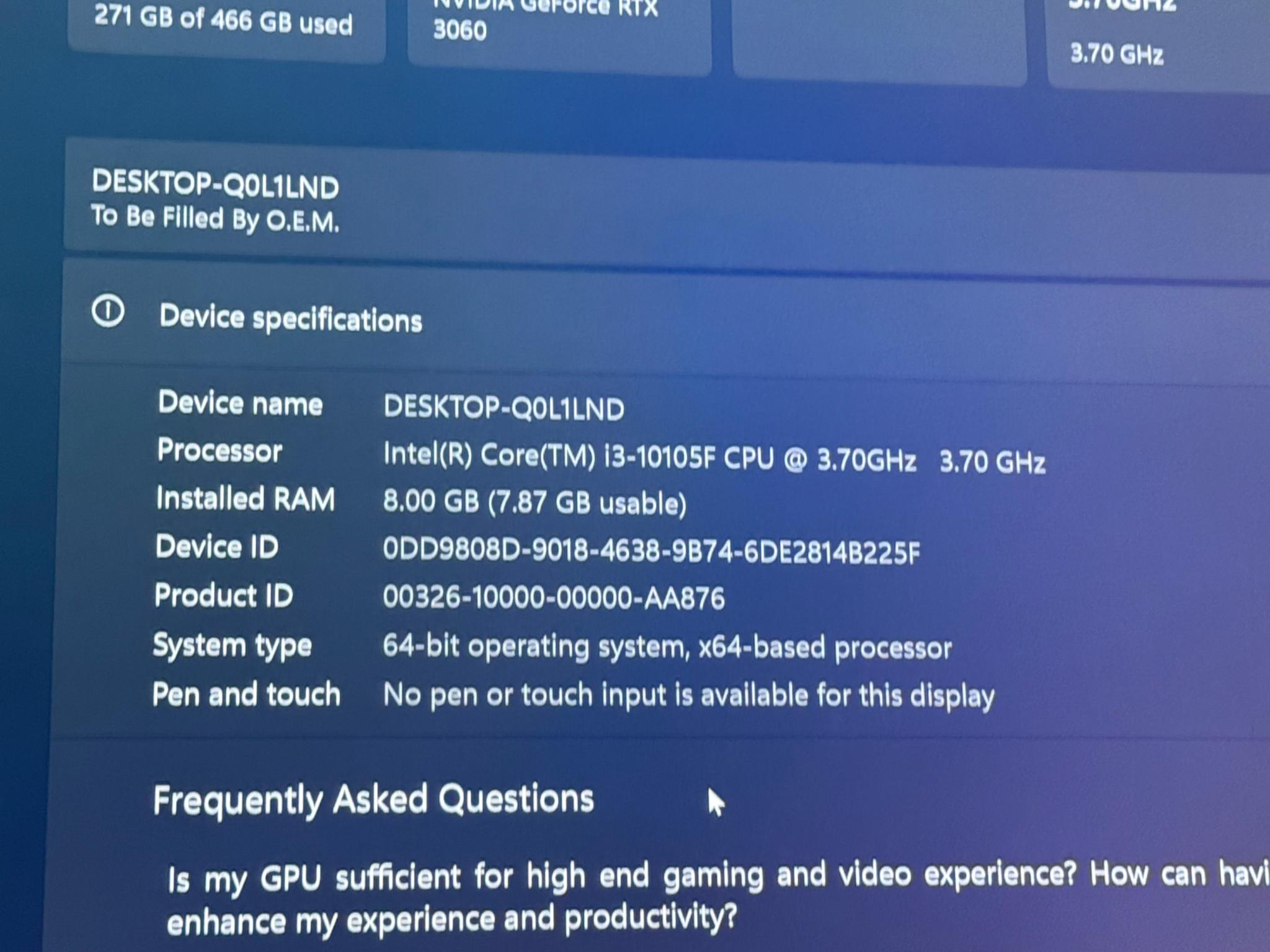 Gaming PC Intel Core i3 ZOTAC GeForce RTX 3060