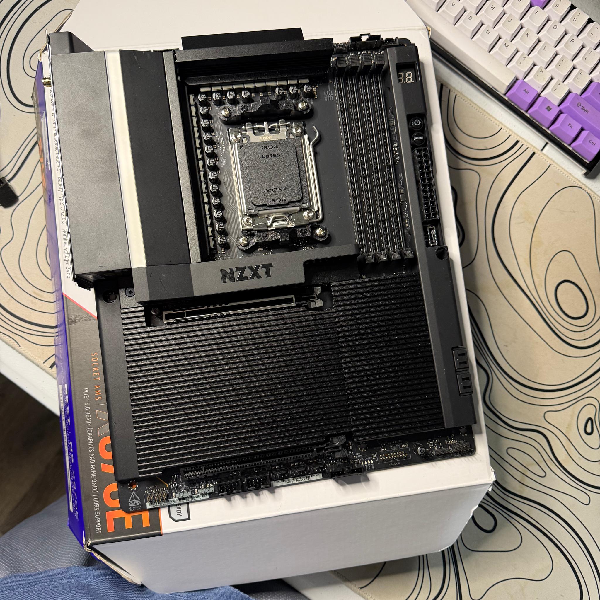 NZXT N9 X870E ATX GAMING WIFI 7 MOTHERBOARD RGB OPEN BOX  BLACK