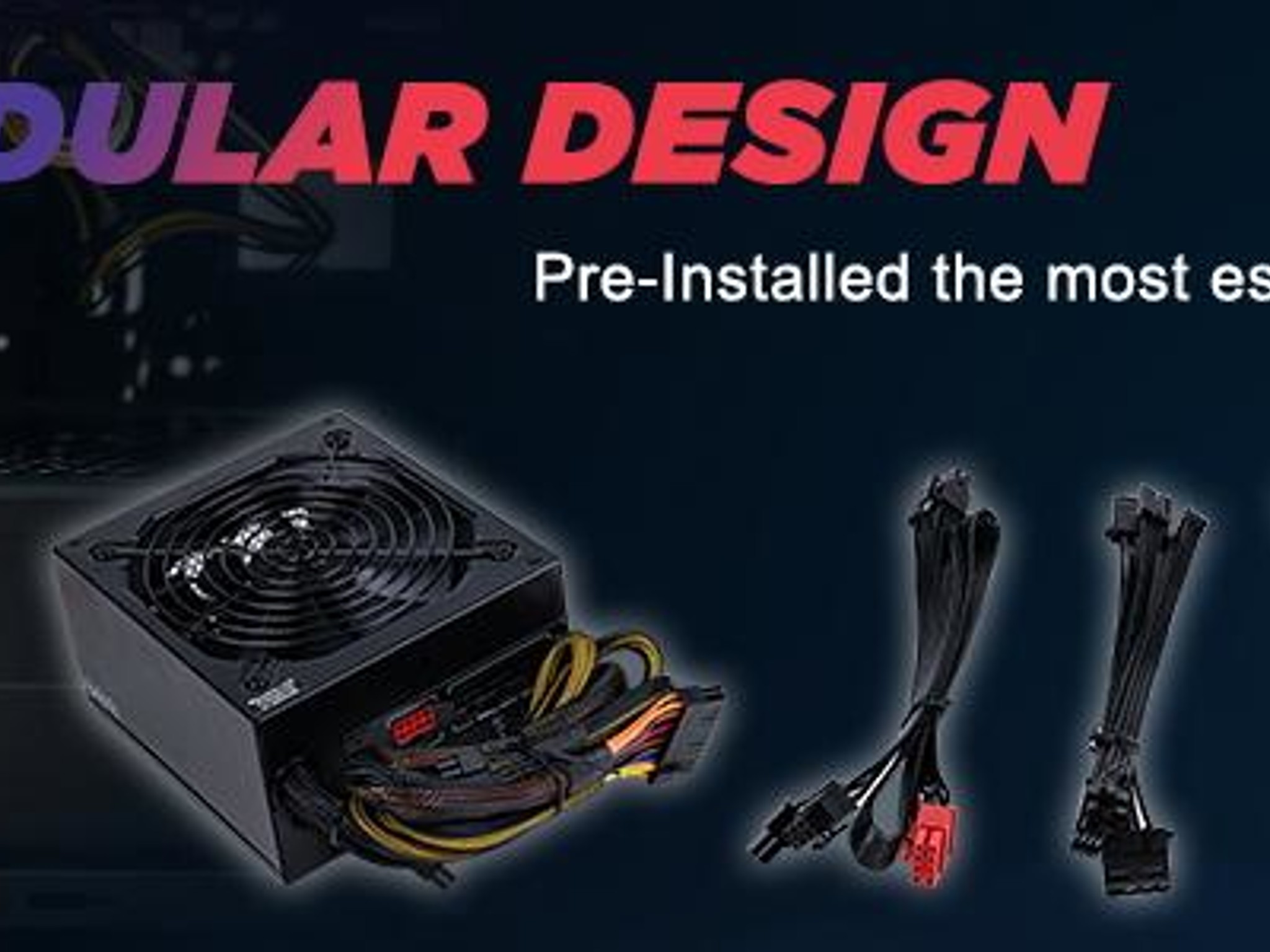 PowerSpec 650 Watt 80 Plus Bronze ATX Semi-Modular Power Supply