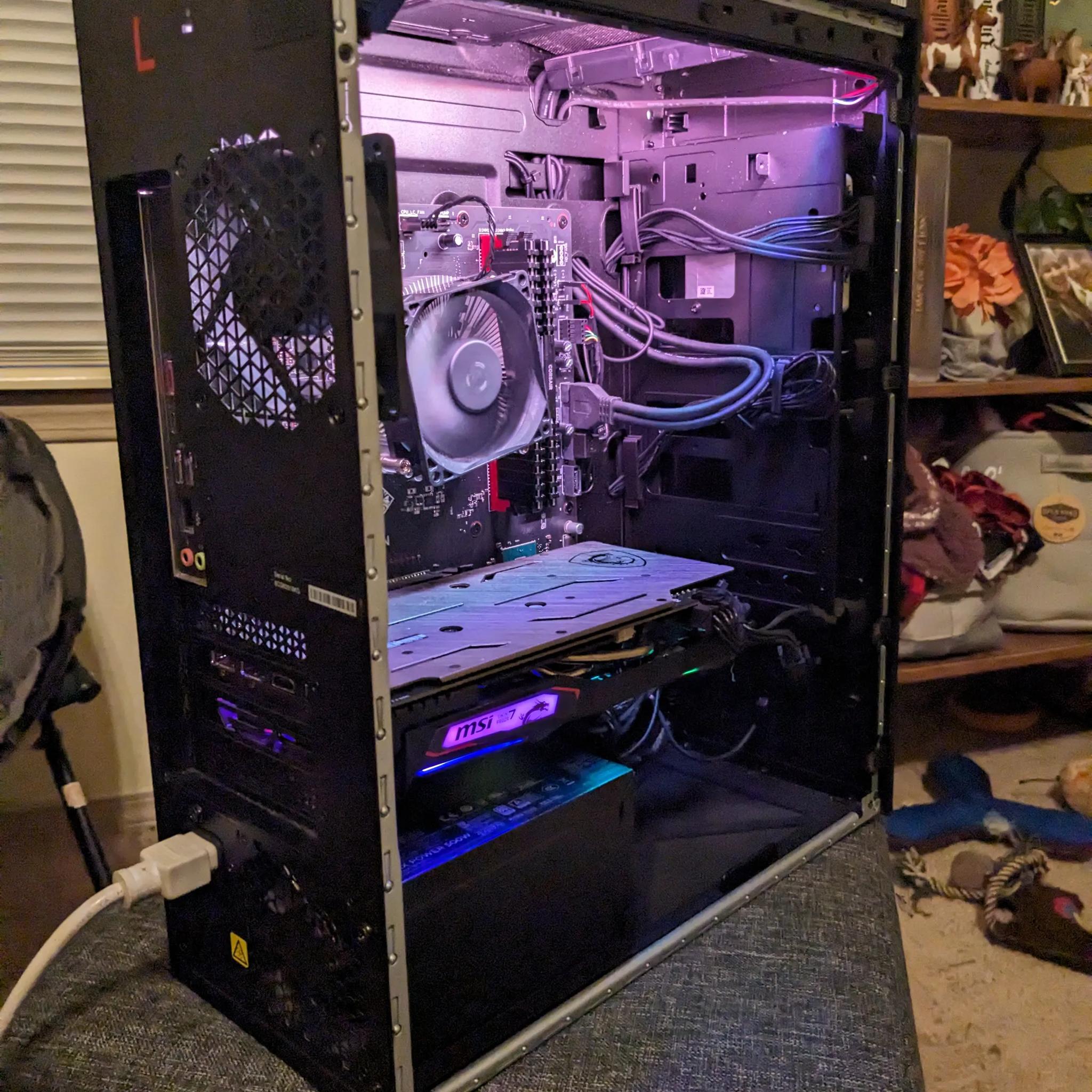 FREE SHIP || 1660 SUPER 6GB, i5 8500 6 Core, 16GB RAM, 480GB SSD, WiFi, Win11, RGB, HP Omen 25L