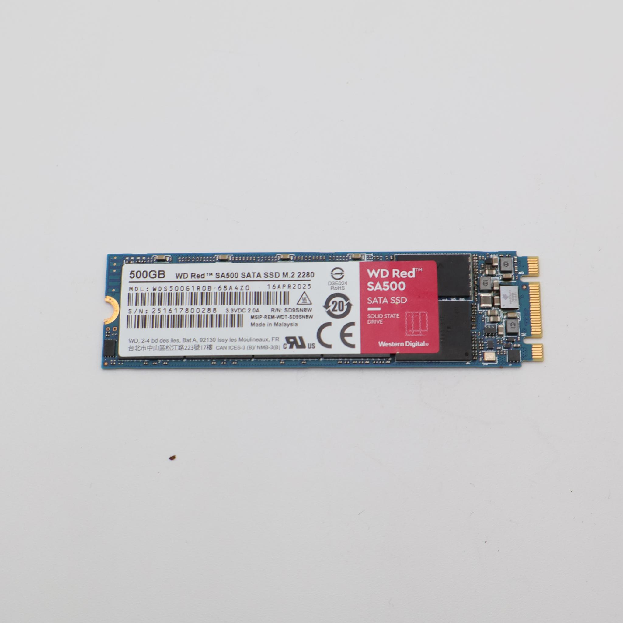 WD Red SA500 500GB M.2 2280 SATA NAS SSD - 560MB/s - Warranty Until August 2030 - Like New