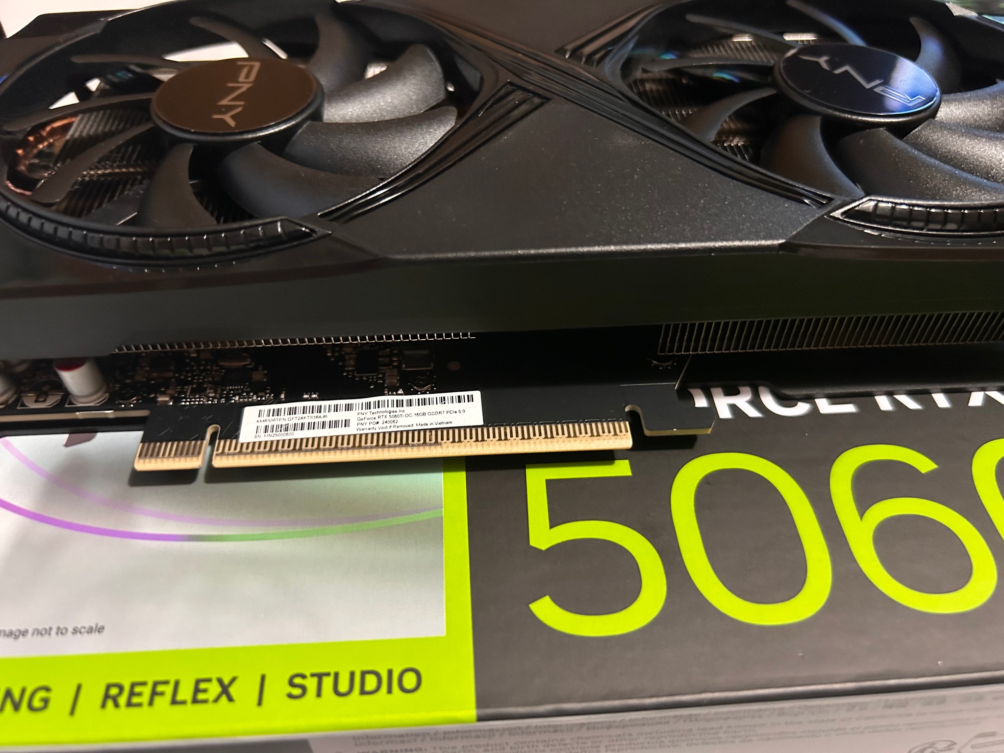 PNY GeForce RTX 5060 TI Overclocked 16 GB GDDR7