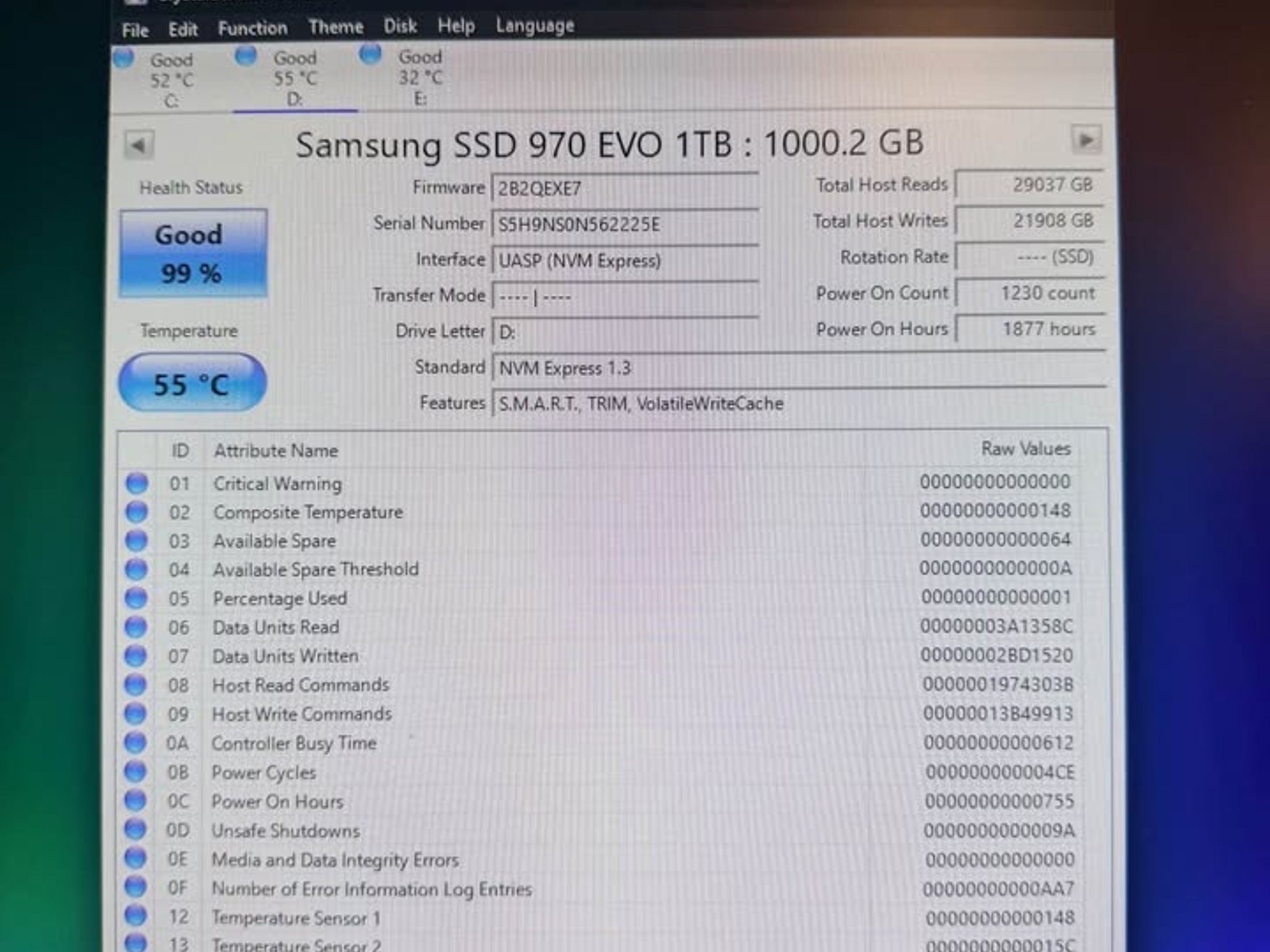 Samsung 970 EVO 1TB NVMe M.2 Internal SSD