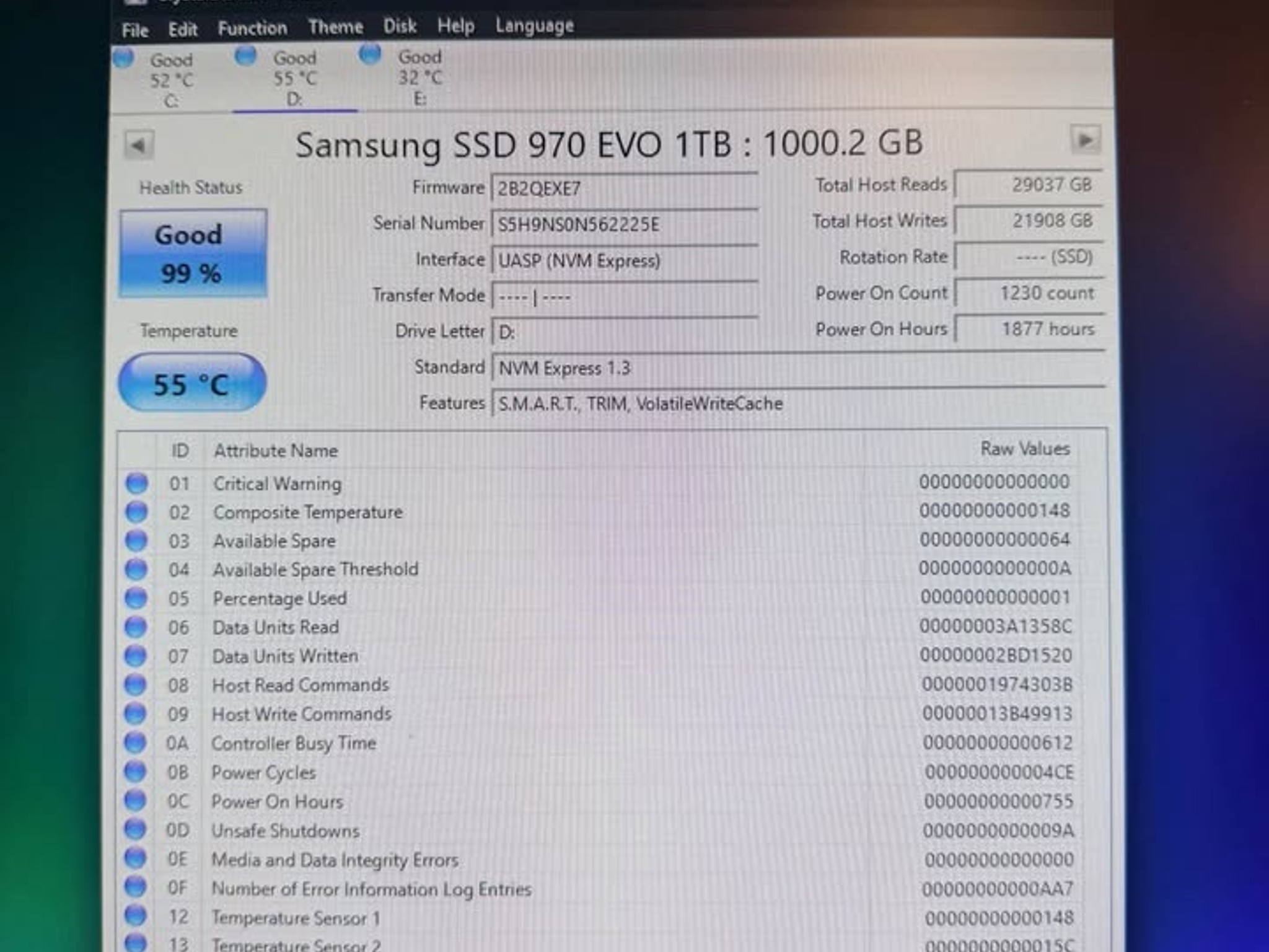 Samsung 970 EVO 1TB NVMe M.2 Internal SSD