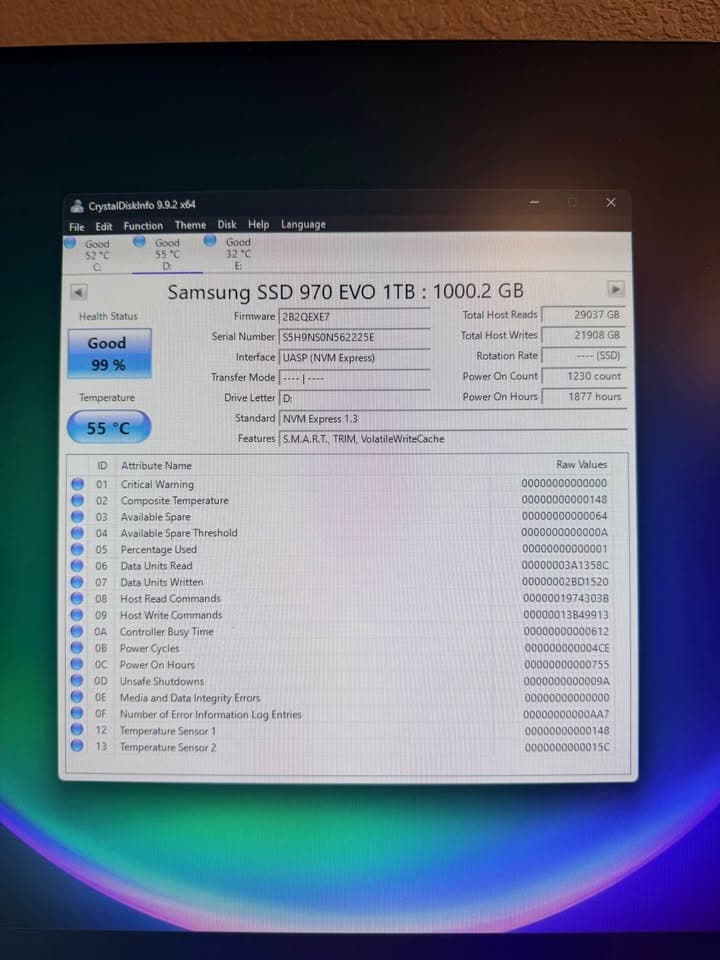 Samsung 970 EVO 1TB NVMe M.2 Internal SSD