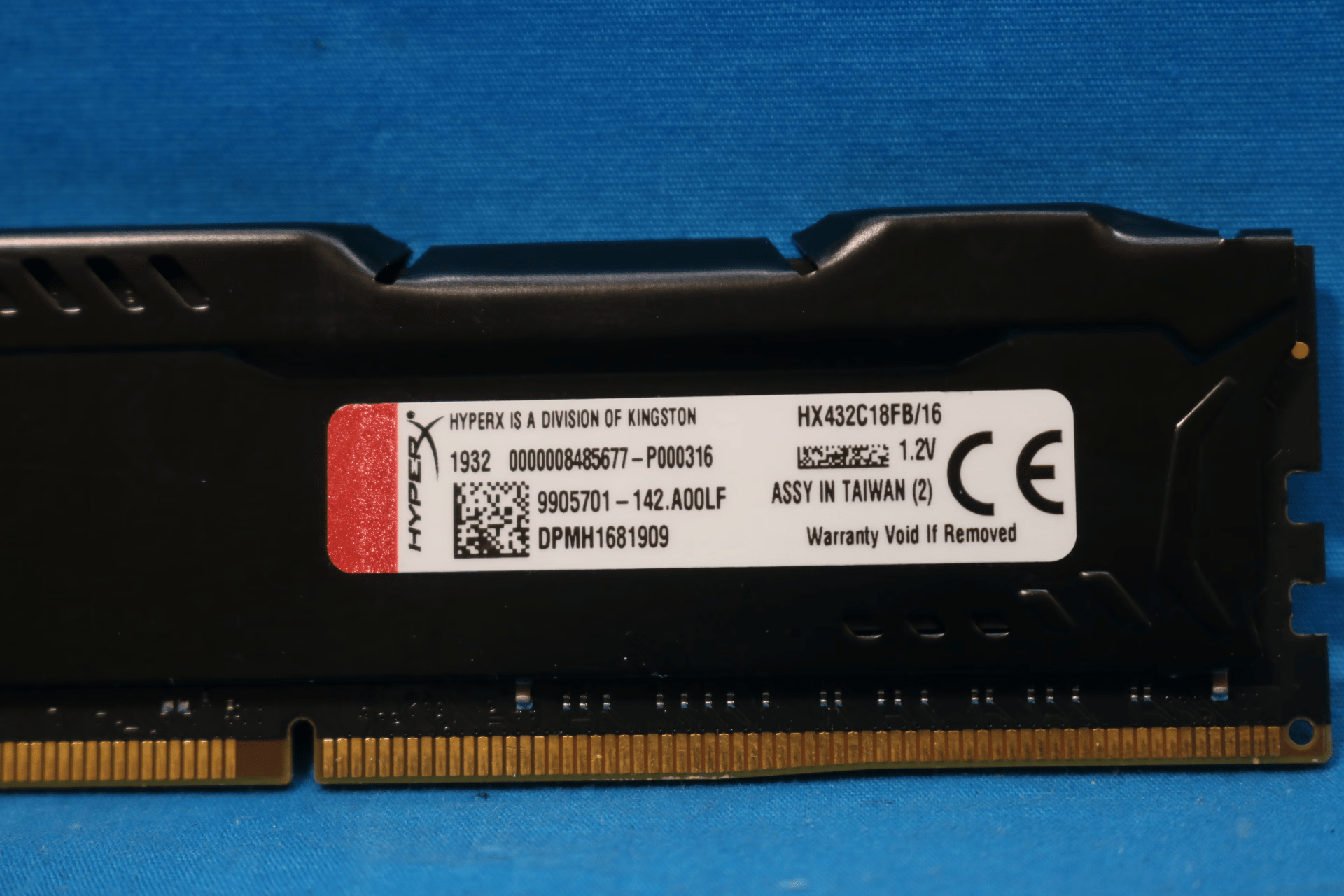 Kingston HyperX Fury 16GB DDR4 3200MHz CL18 1.2V Desktop RAM HX432C18FB/16