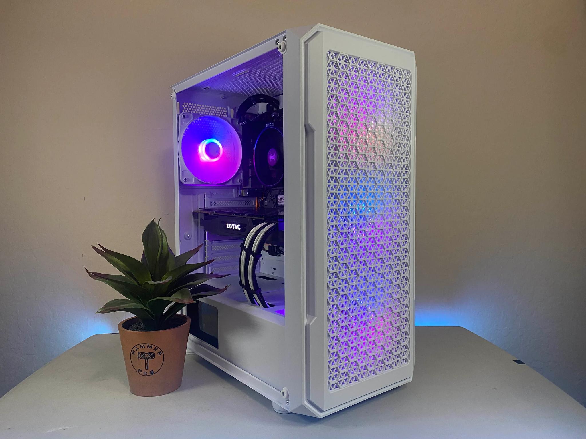 🧊Custom Built White RGB Gaming PC🧊| GTA 1070 Ti, Ryzen 5, Win11, 1TB SSD | Fortnite, CoD, more!