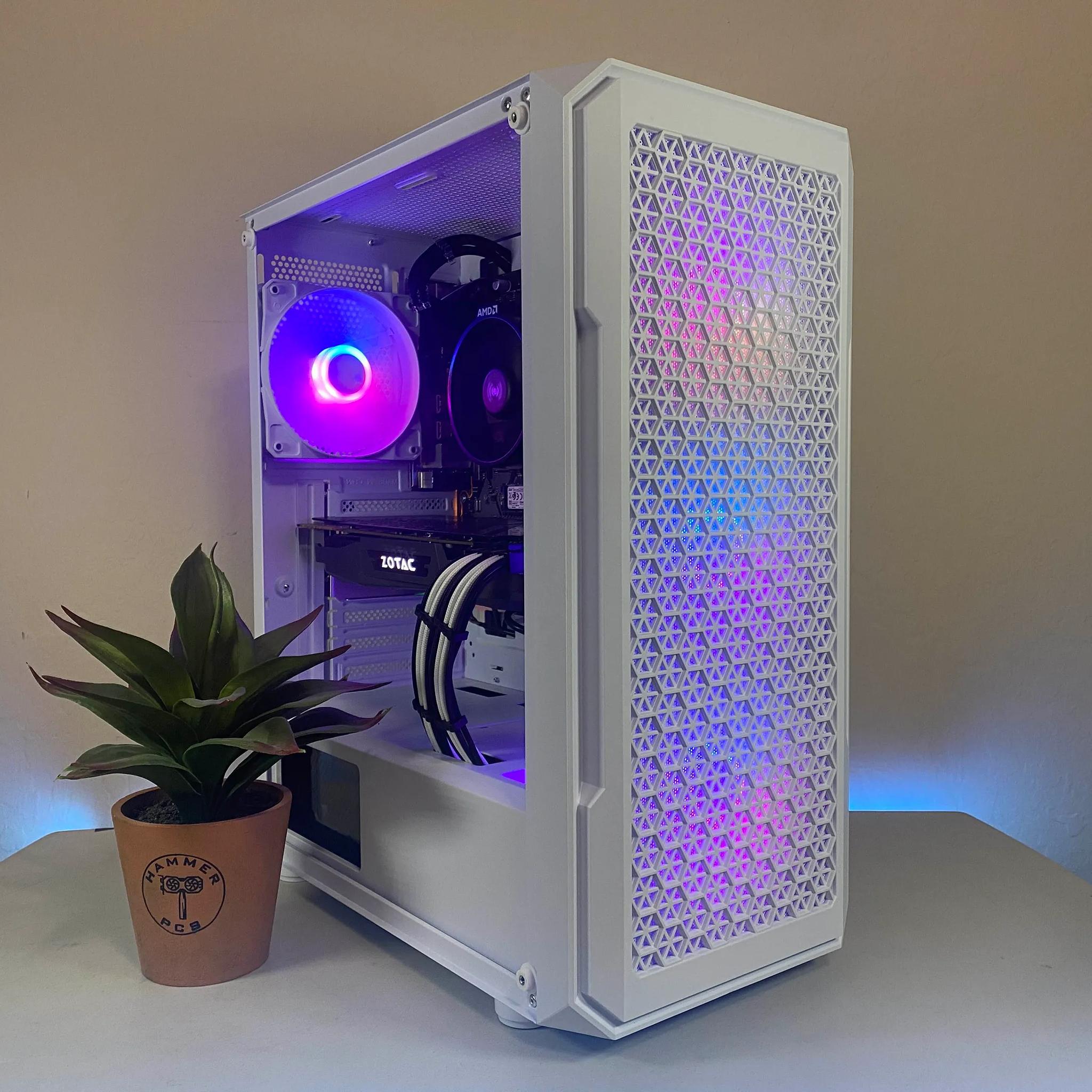 🧊Custom Built White RGB Gaming PC🧊| GTA 1070 Ti, Ryzen 5, Win11, 1TB SSD | Fortnite, CoD, more!