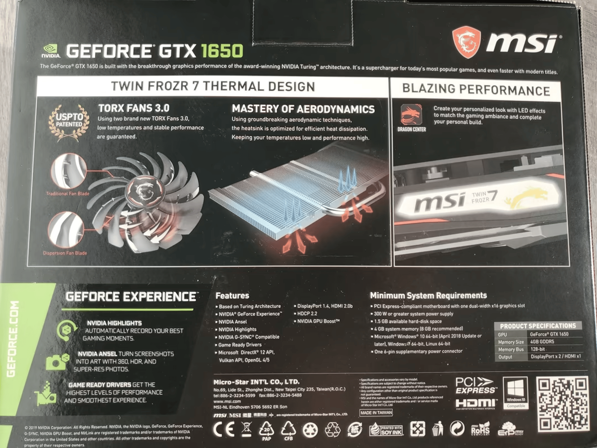MSI Gaming X 1650 4gb