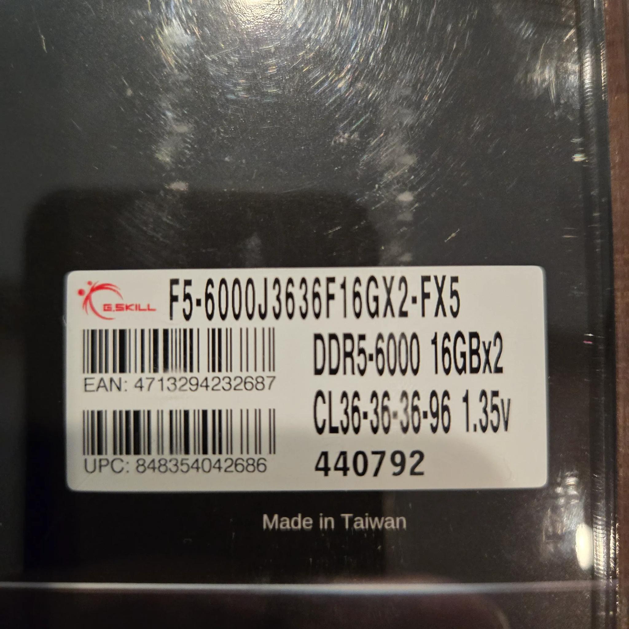 G.Skill Flare X5 Series 32GB (2 x 16GB) DDR5-6000