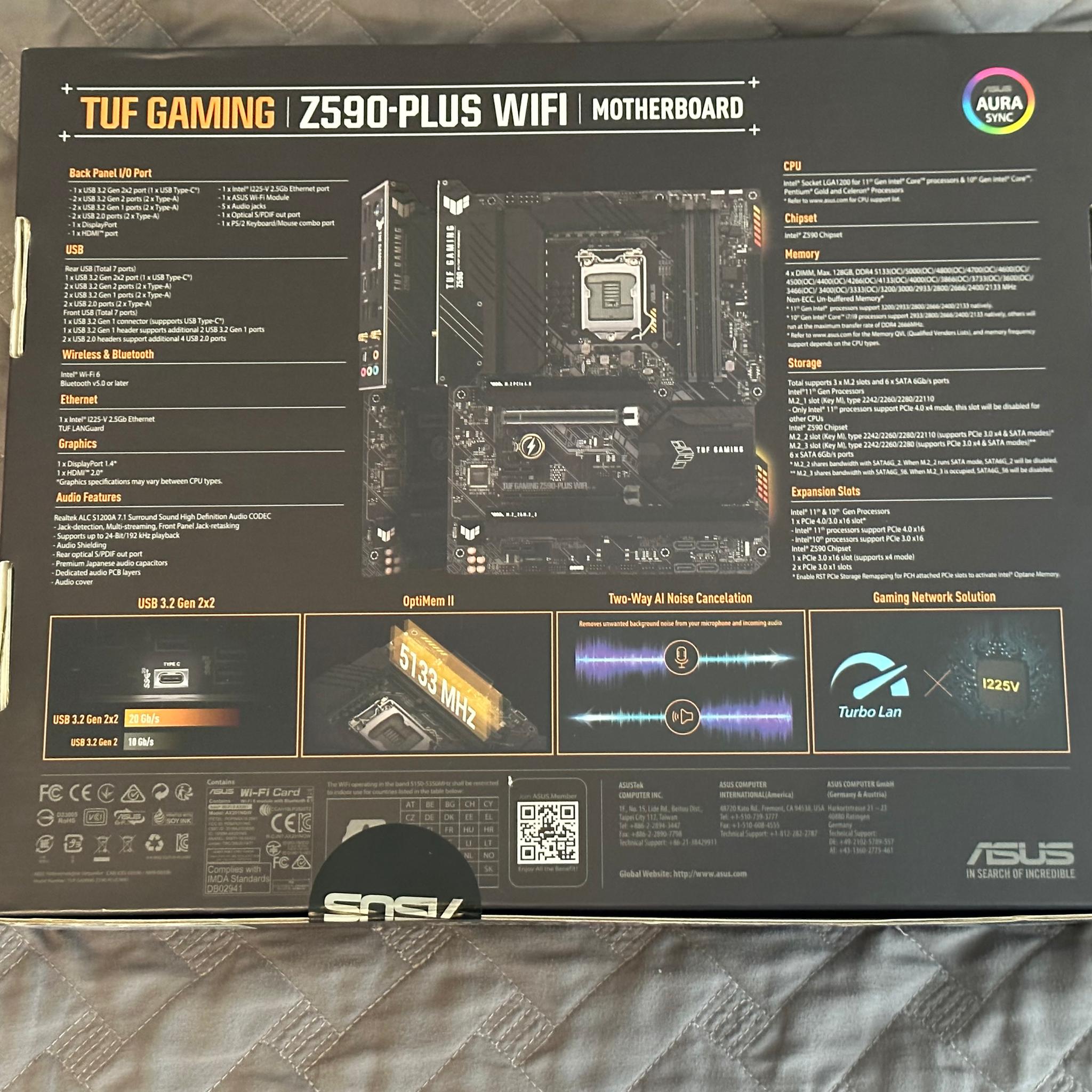 Asus TUF Gaming Z590-Plus WIFI
