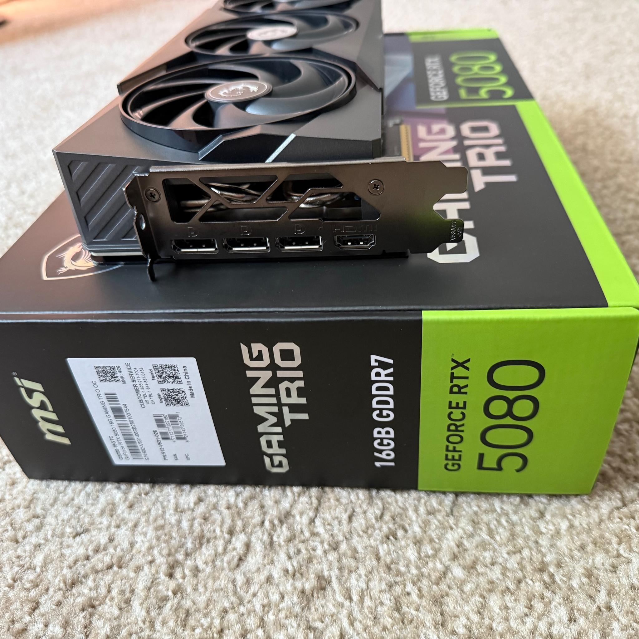 MSI NVIDIA GeForce RTX 5080 16G GAMING TRIO OC (Used - Like New)