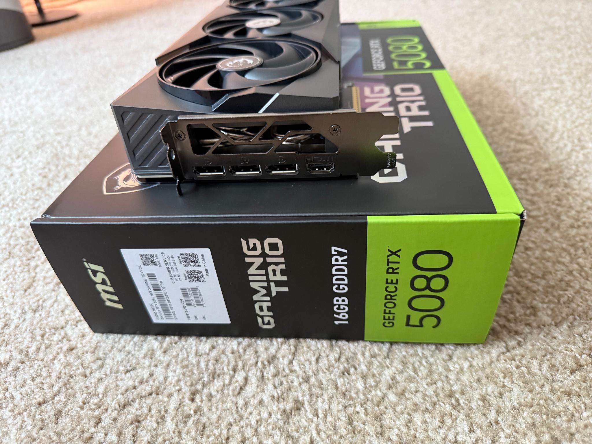 MSI NVIDIA GeForce RTX 5080 16G GAMING TRIO OC (Used - Like New)