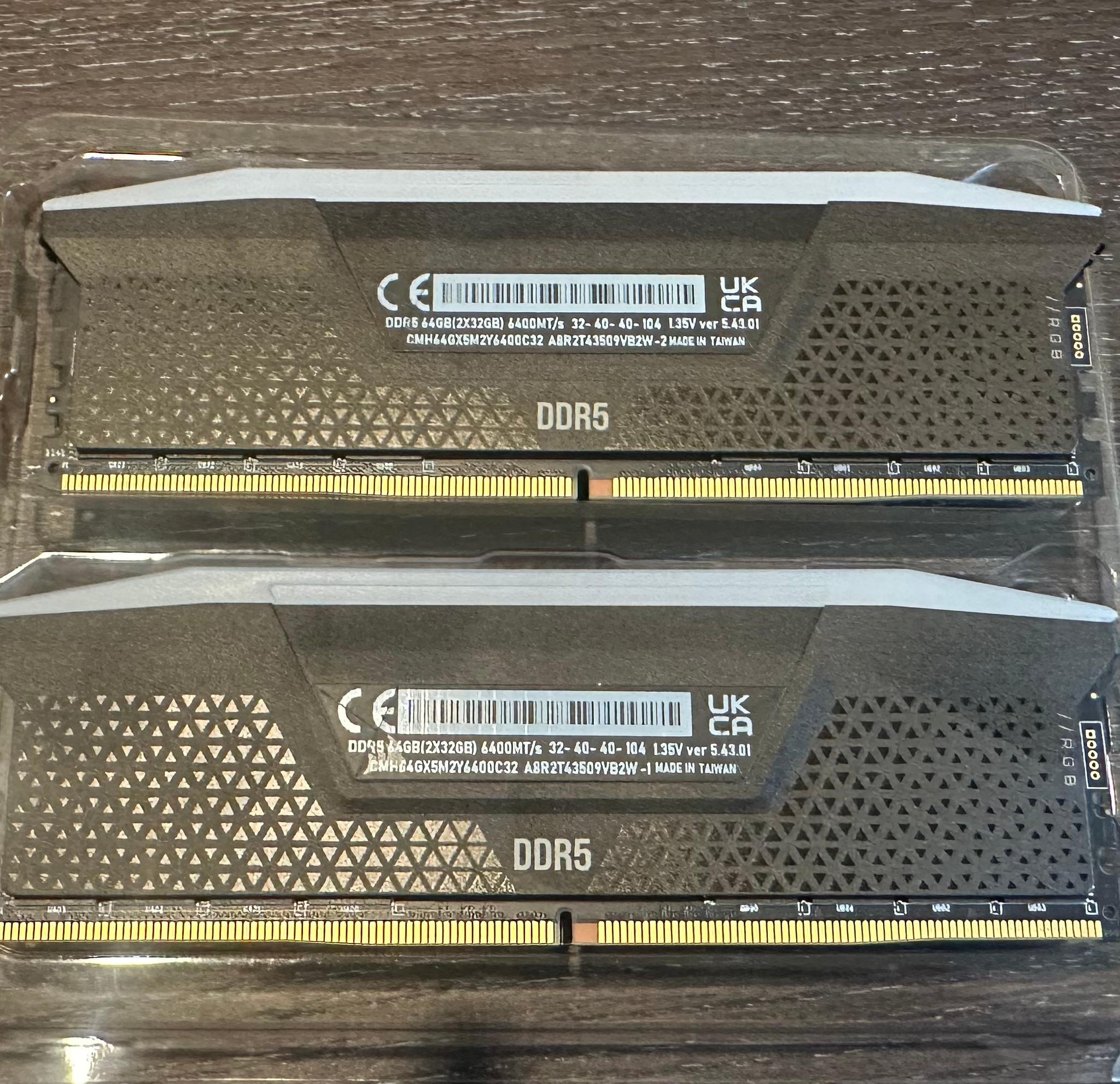 Corsair Vengeance RGB DD5 64Gb 6400MHz CL32 RAM