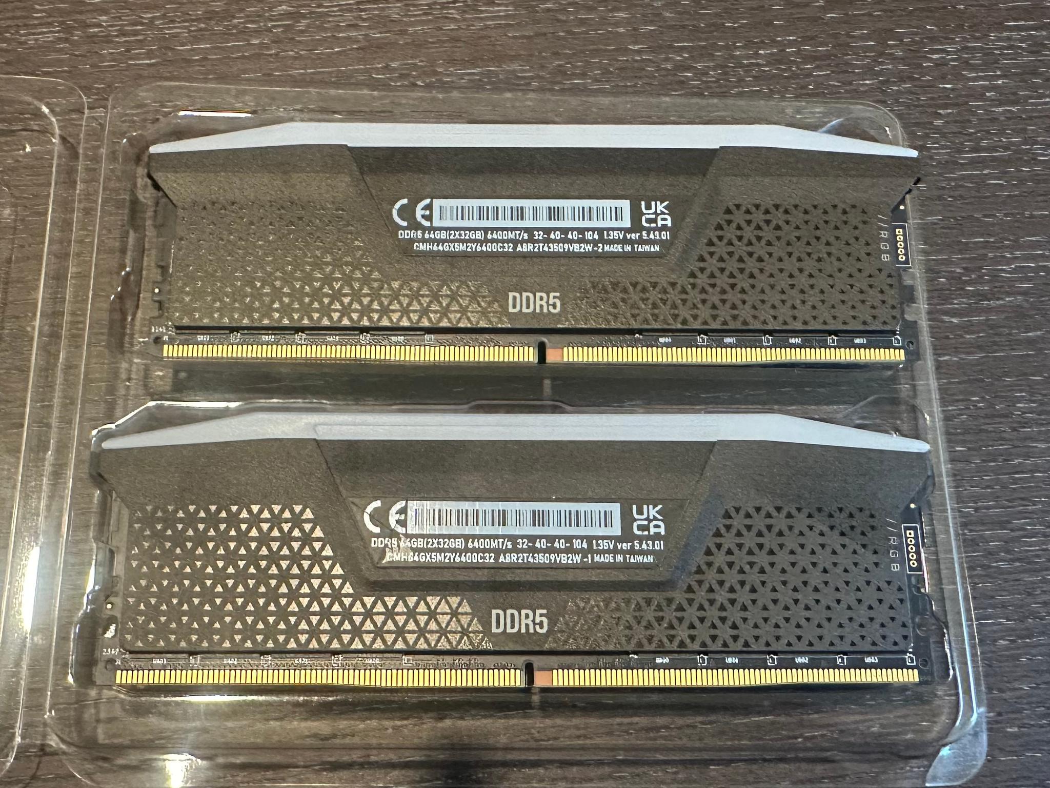 Corsair Vengeance RGB DD5 64Gb 6400MHz CL32 RAM