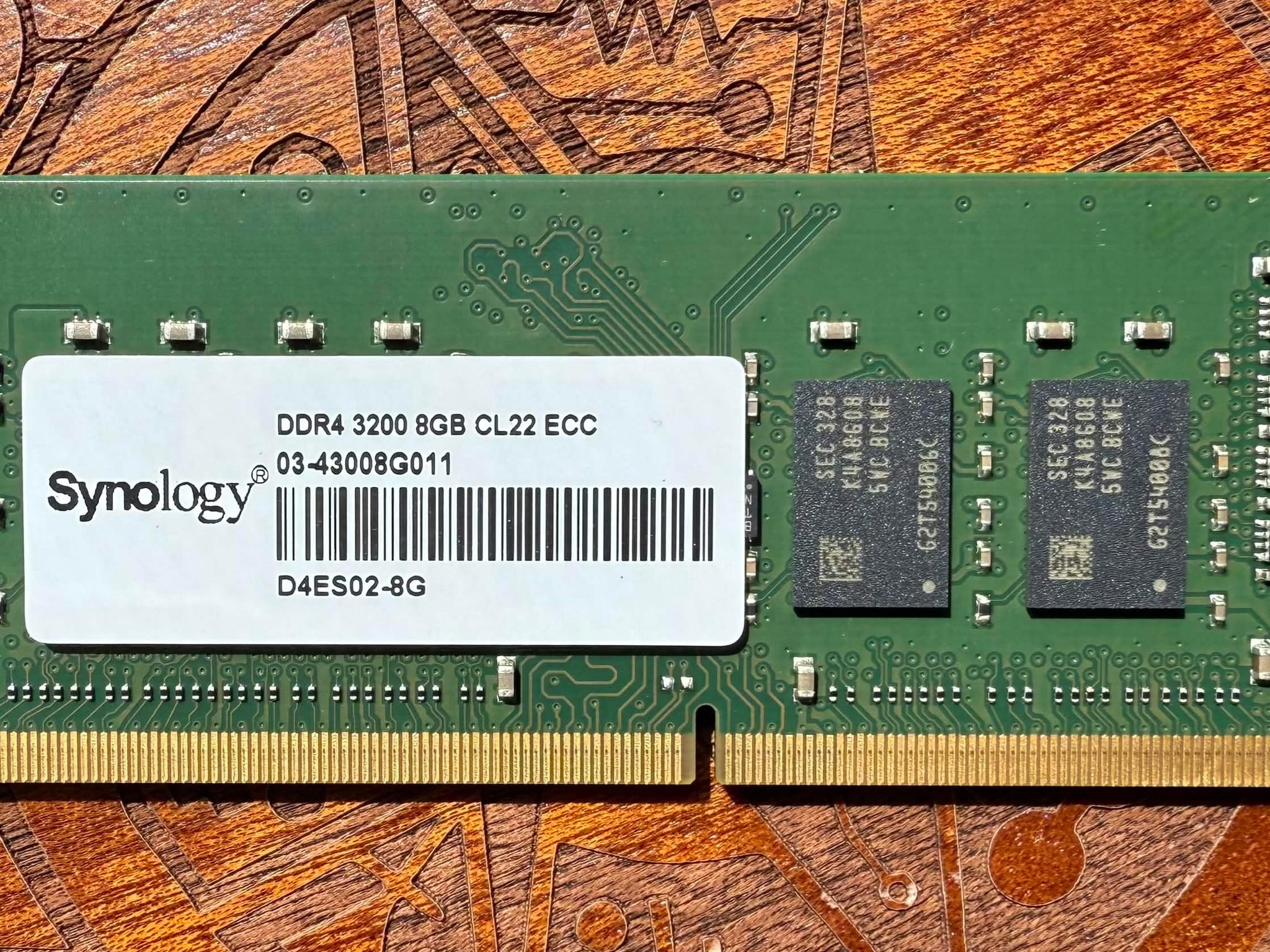 Synology 8GB DDR4-3200 ECC Unbuffered SODIMM (D4ES02-8G) - OEM Pull