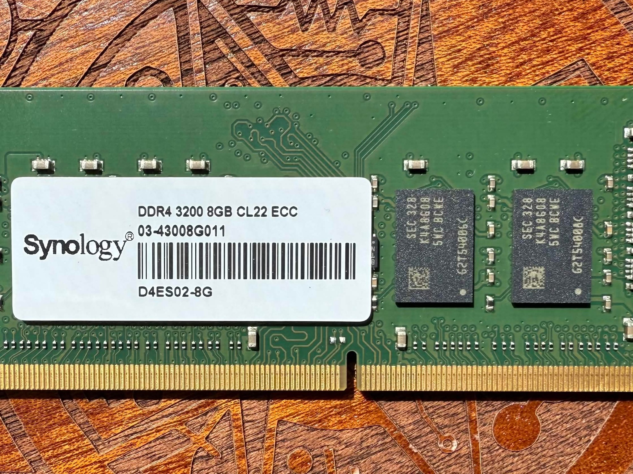 Synology 8GB DDR4-3200 ECC Unbuffered SODIMM (D4ES02-8G) - OEM Pull