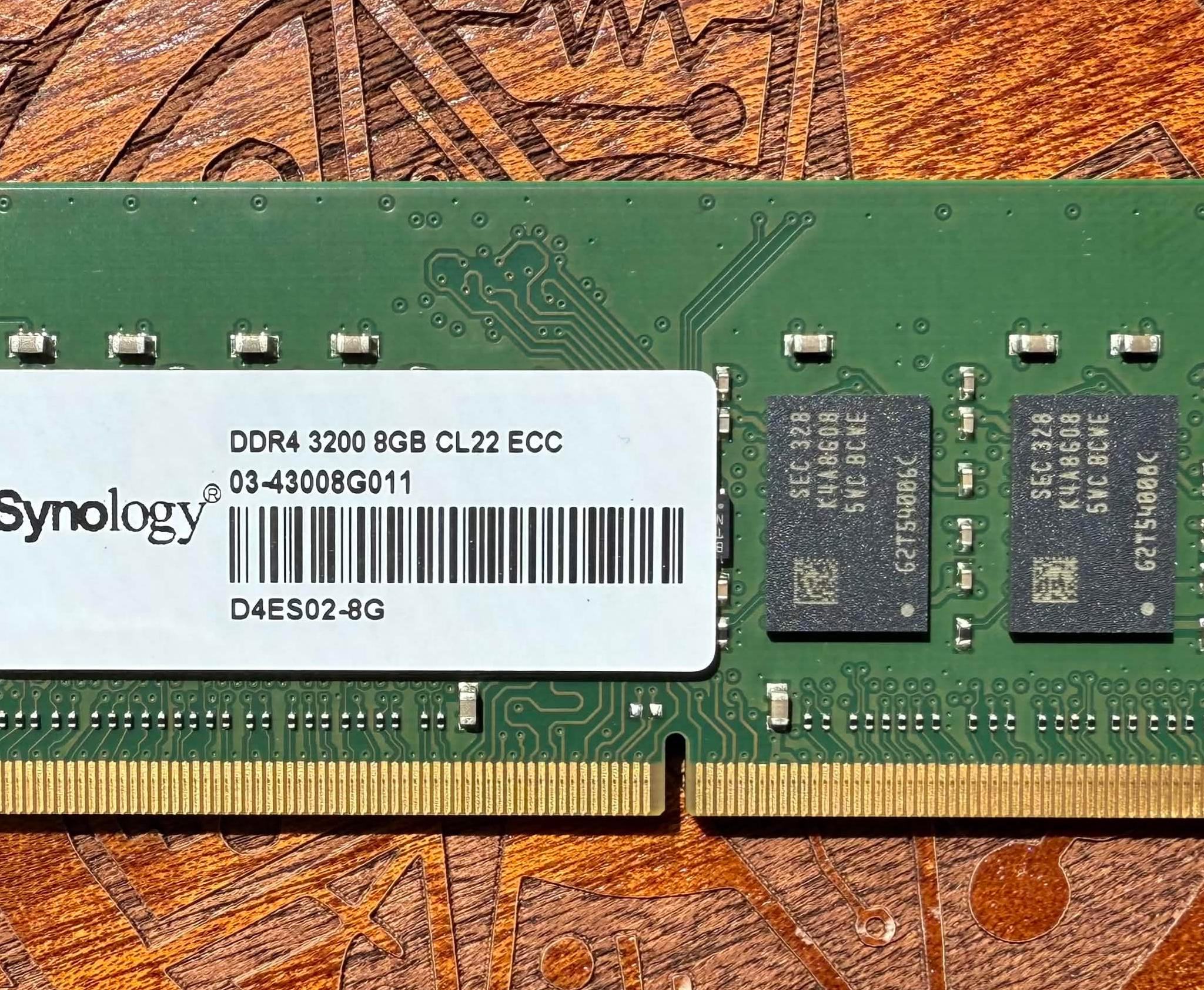 Synology 8GB DDR4-3200 ECC Unbuffered SODIMM (D4ES02-8G) - OEM Pull