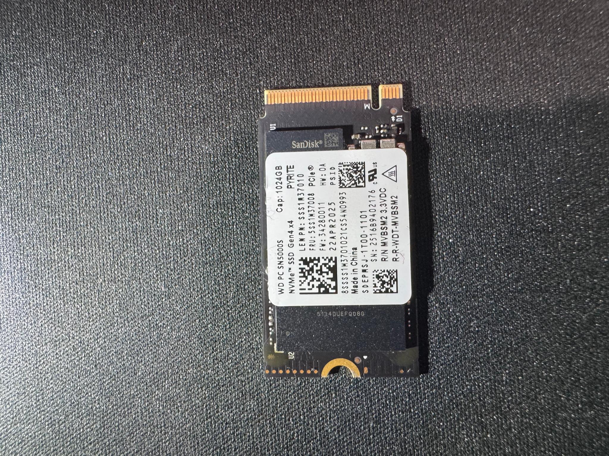 Western Digital PC SN5000S 1TB NVMe SSD