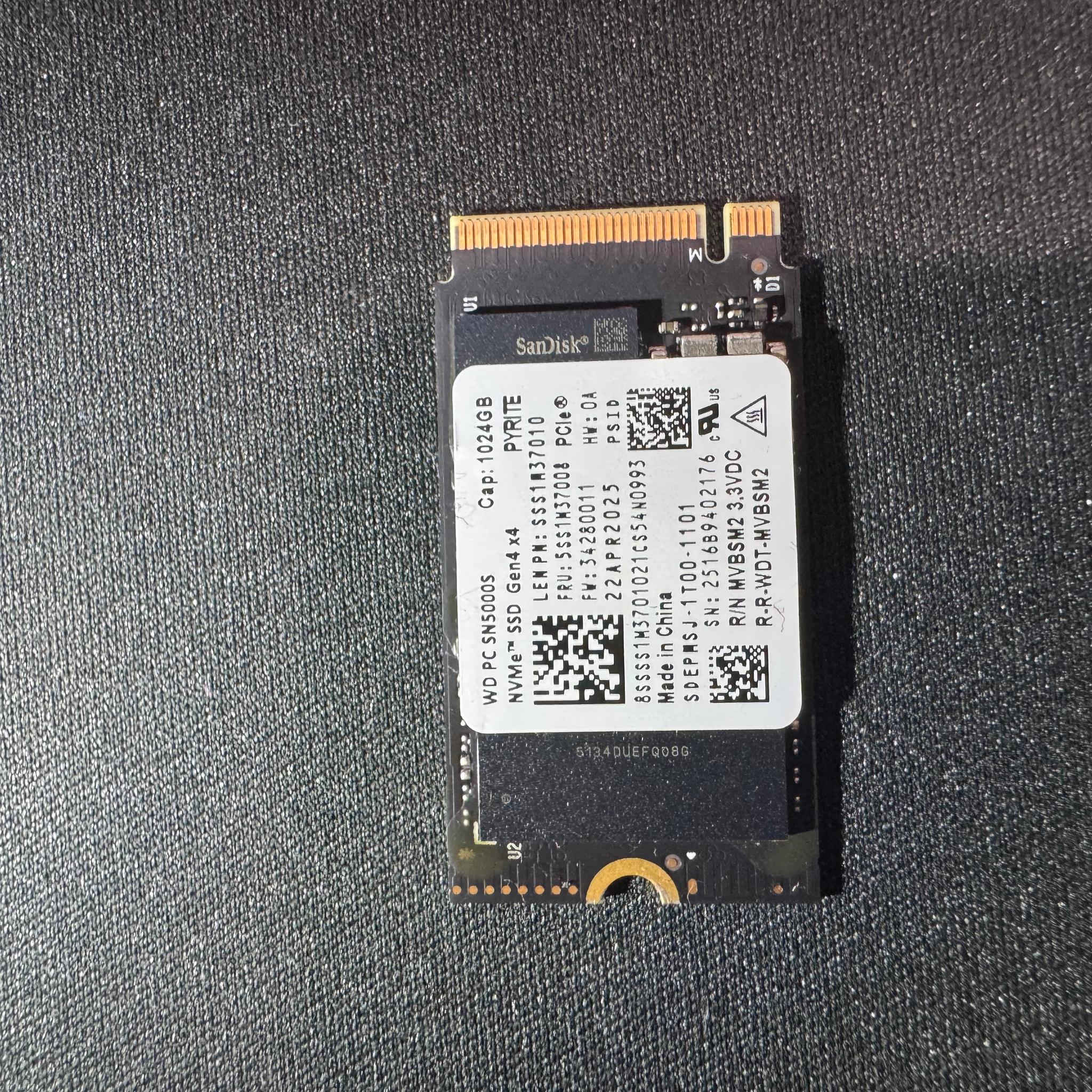 Western Digital PC SN5000S 1TB NVMe SSD